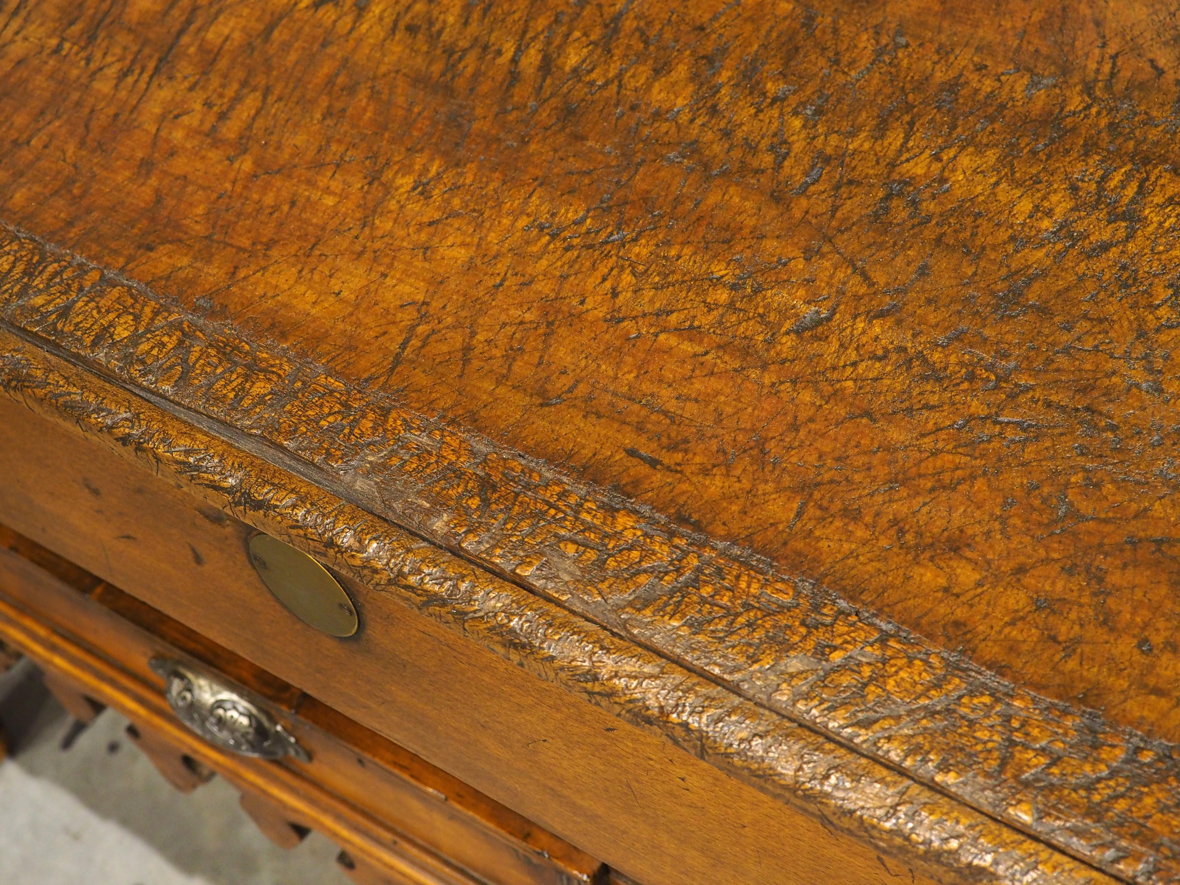 A Long Antique French Double Butcher Block Table, Billot de Boucher, Circa 1900 For Sale 1
