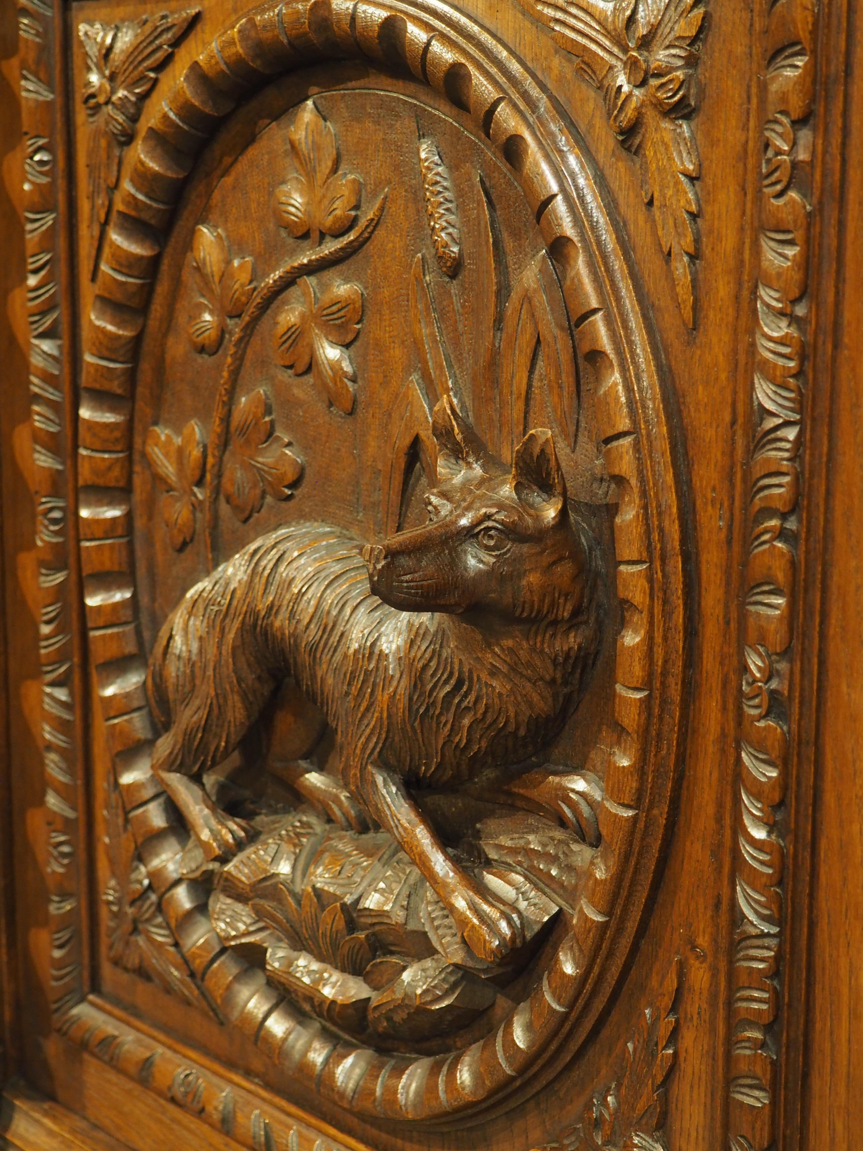 A Long Antique French Oak Hunting Lodge Buffet Enfilade, Circa 1890 6