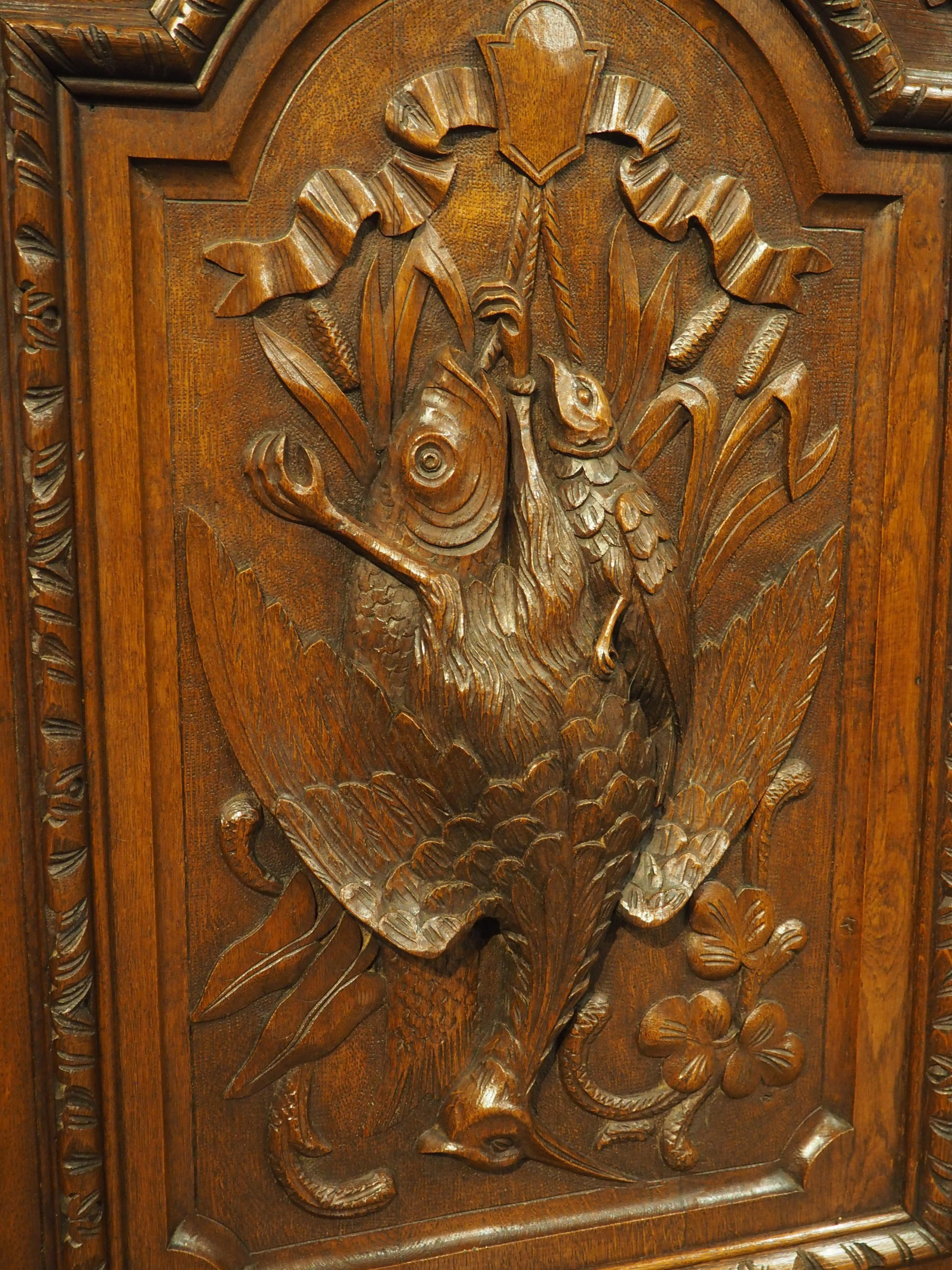 A Long Antique French Oak Hunting Lodge Buffet Enfilade, Circa 1890 10
