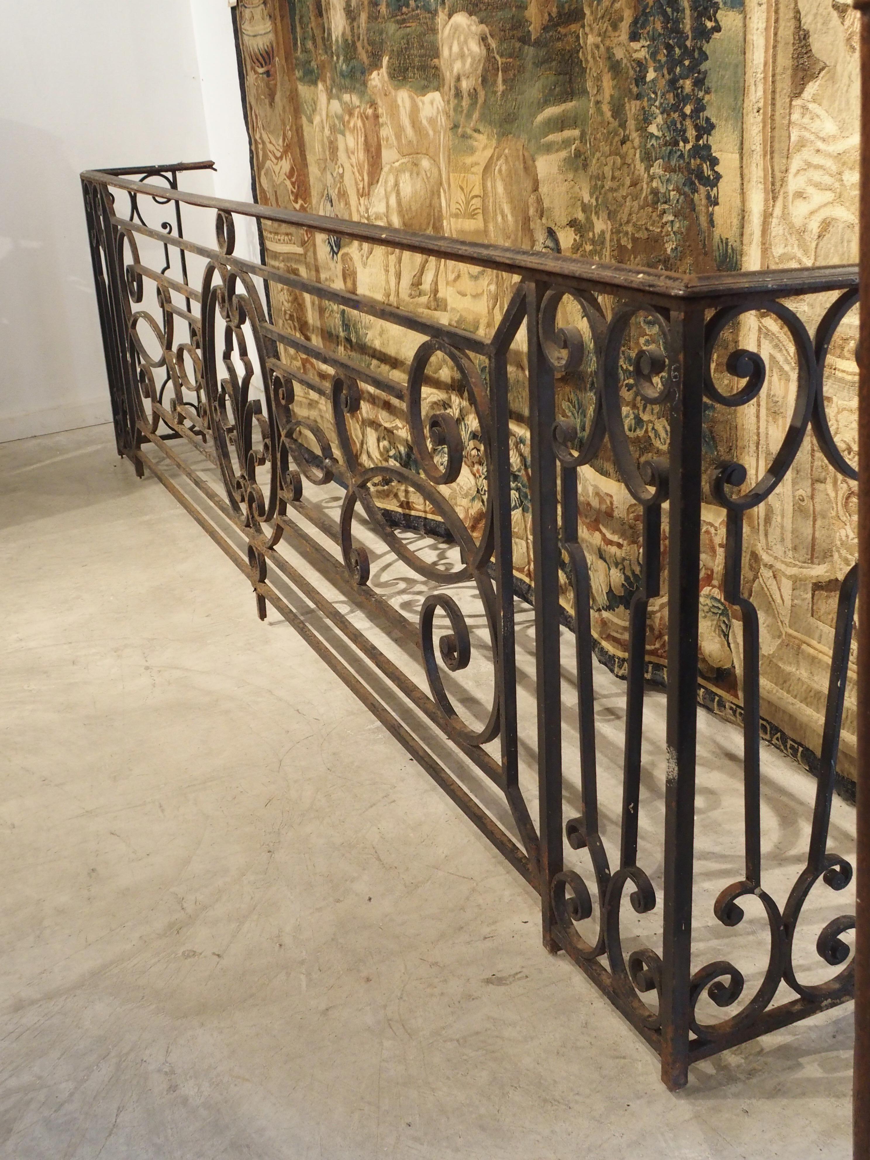 A Long Belle Époque Antique Wrought Iron Balcony Gate from Argentina 5