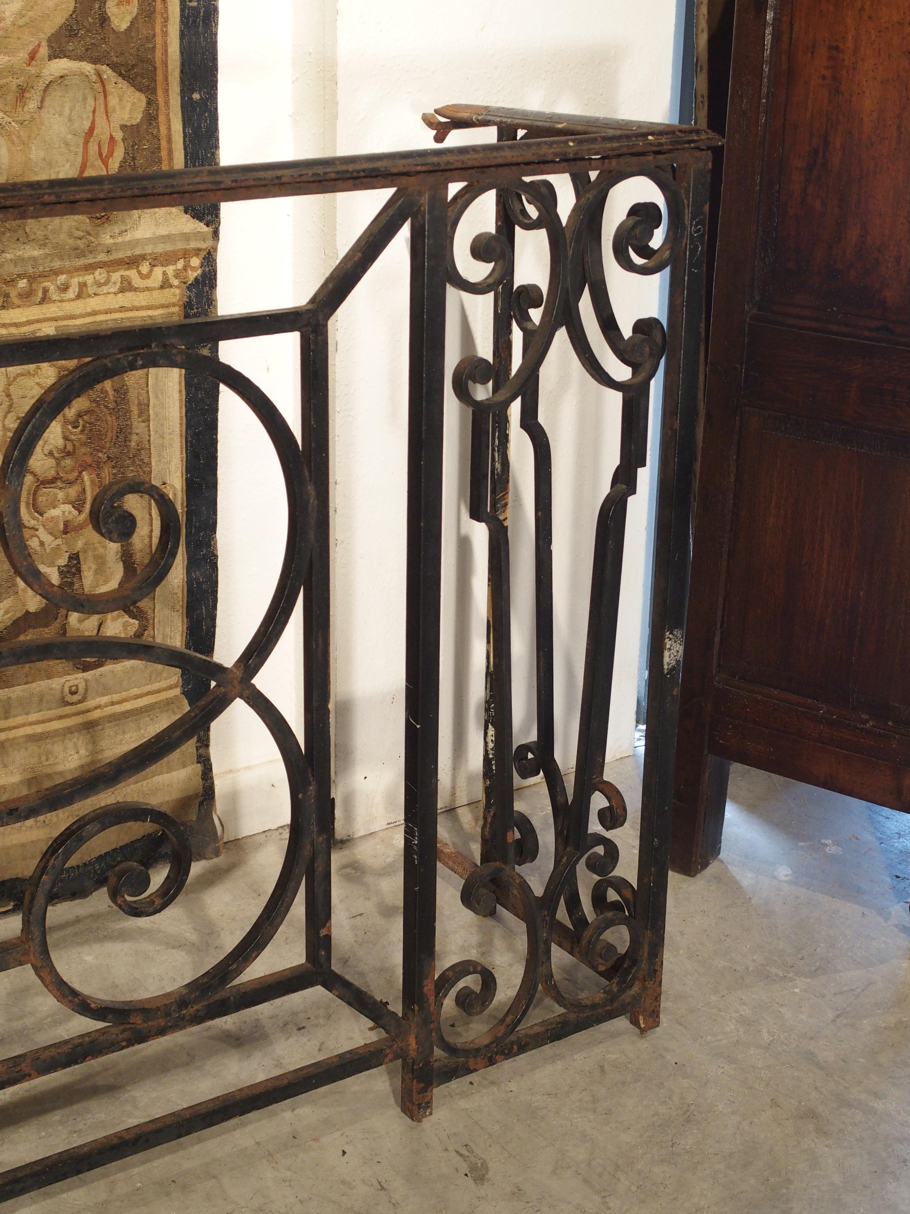 Argentine A Long Belle Époque Antique Wrought Iron Balcony Gate from Argentina