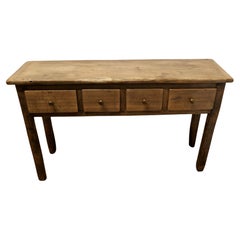 Table d'entrée longue en chêne blond,  Commode ou buffet