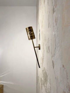 A Large BRUTALIST "Torchere" WALL APPLIQUE SCONCE, France 1970