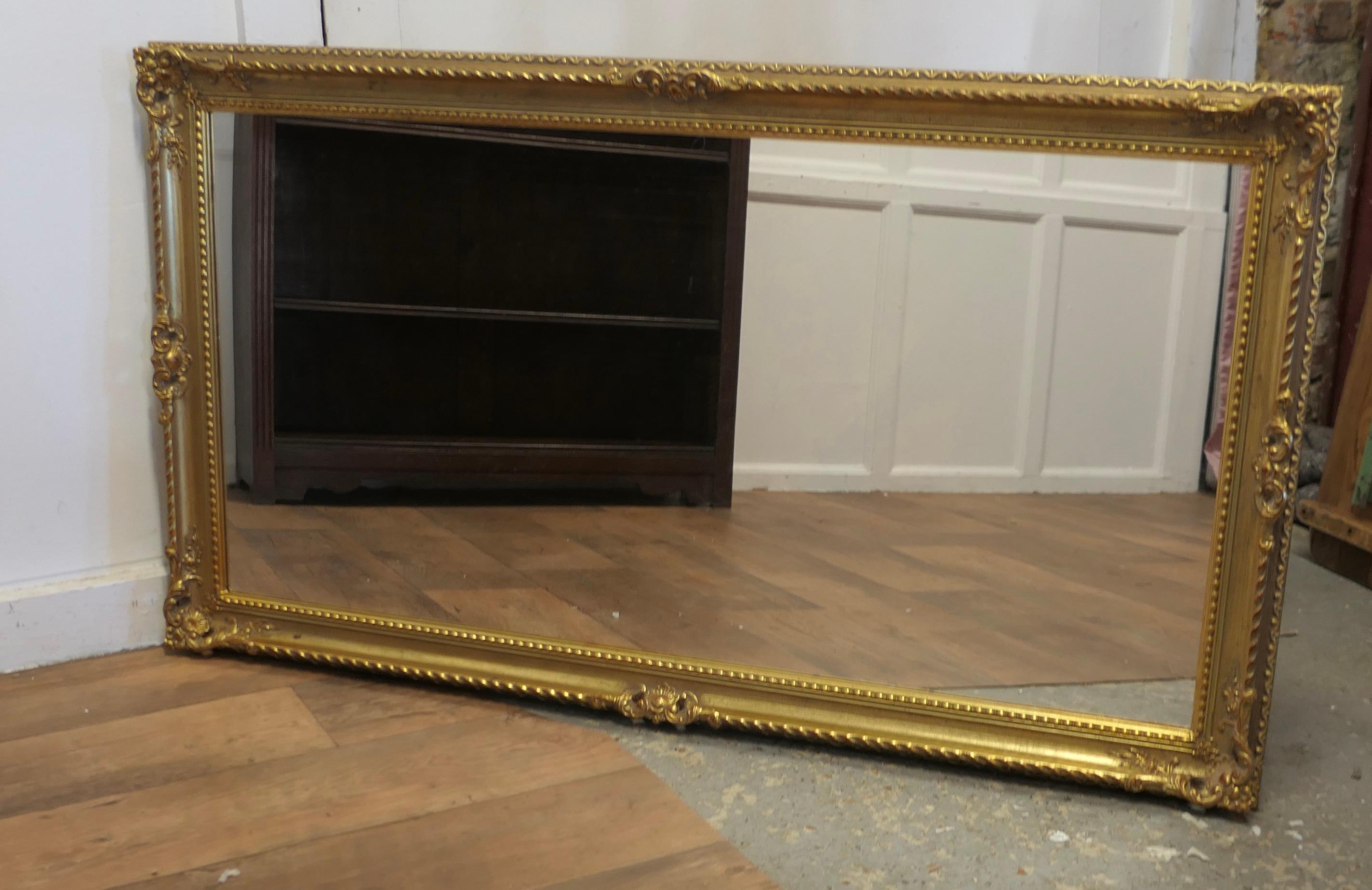 A Long Decorative Gilt Wall Mirror  A delightful piece  For Sale 2