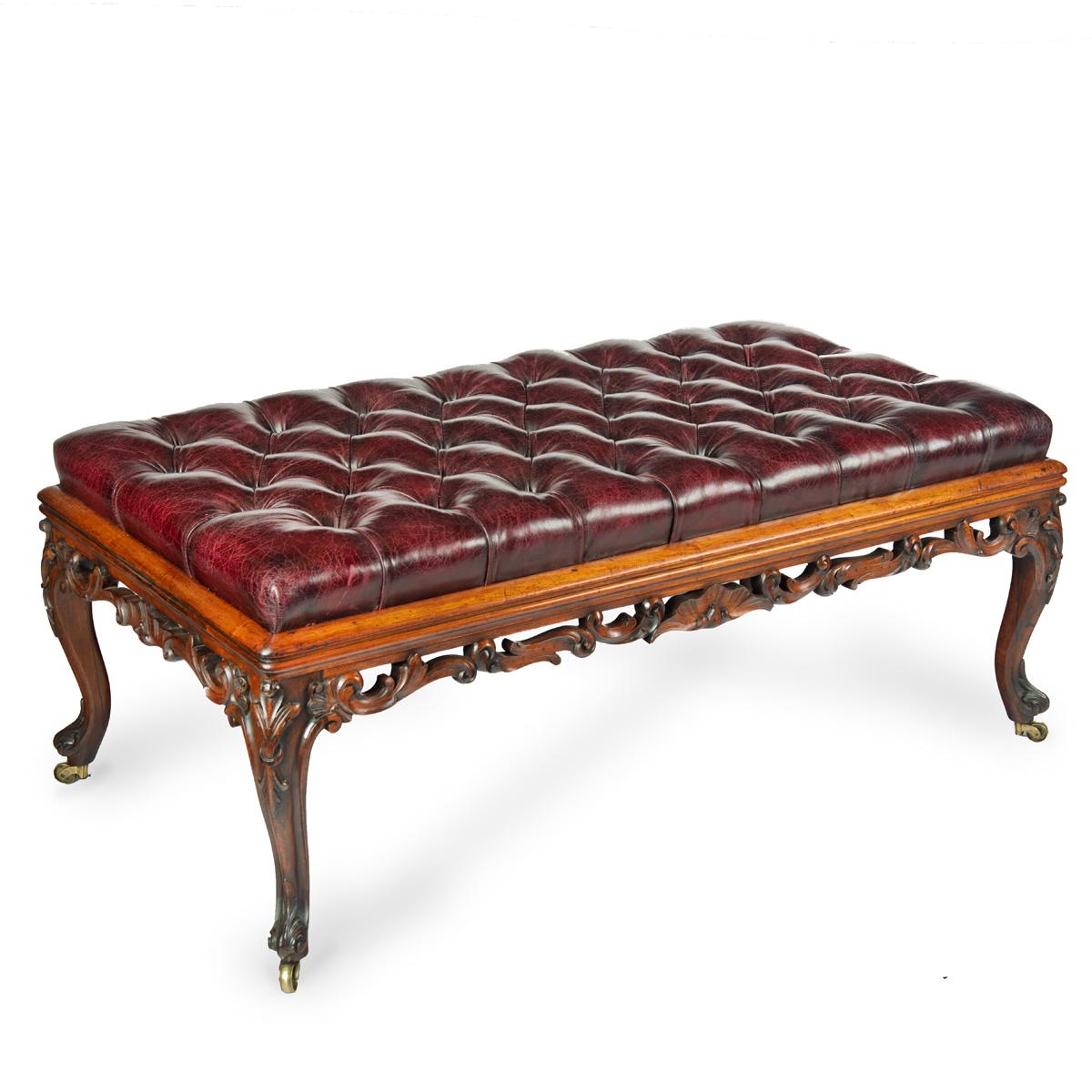 Un taburete largo de palisandro de principios de la época victoriana siglo XIX en venta