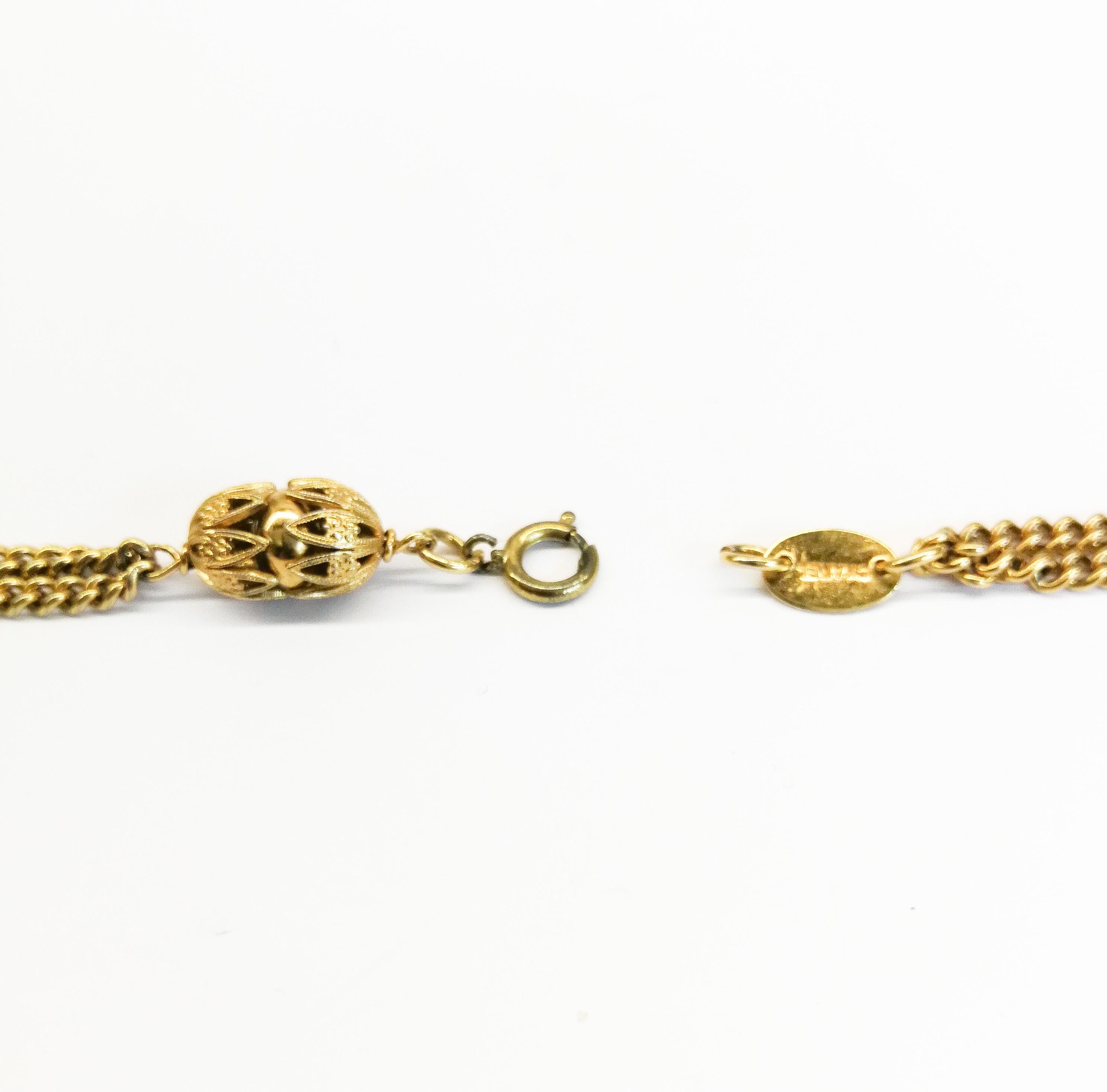 A long gilt metal/filigree sautoir/chain, Robert Goossens for Chanel, 1950s/60s 6