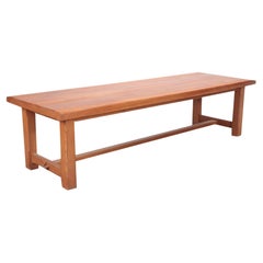 Retro Long Oak Console/Dining Room Table, French, circa 1960