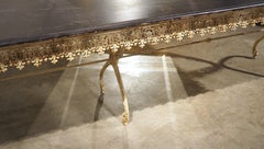 A Long, Painted Antique Cast Iron Table from Aix-en-Provence, France Circa 1890