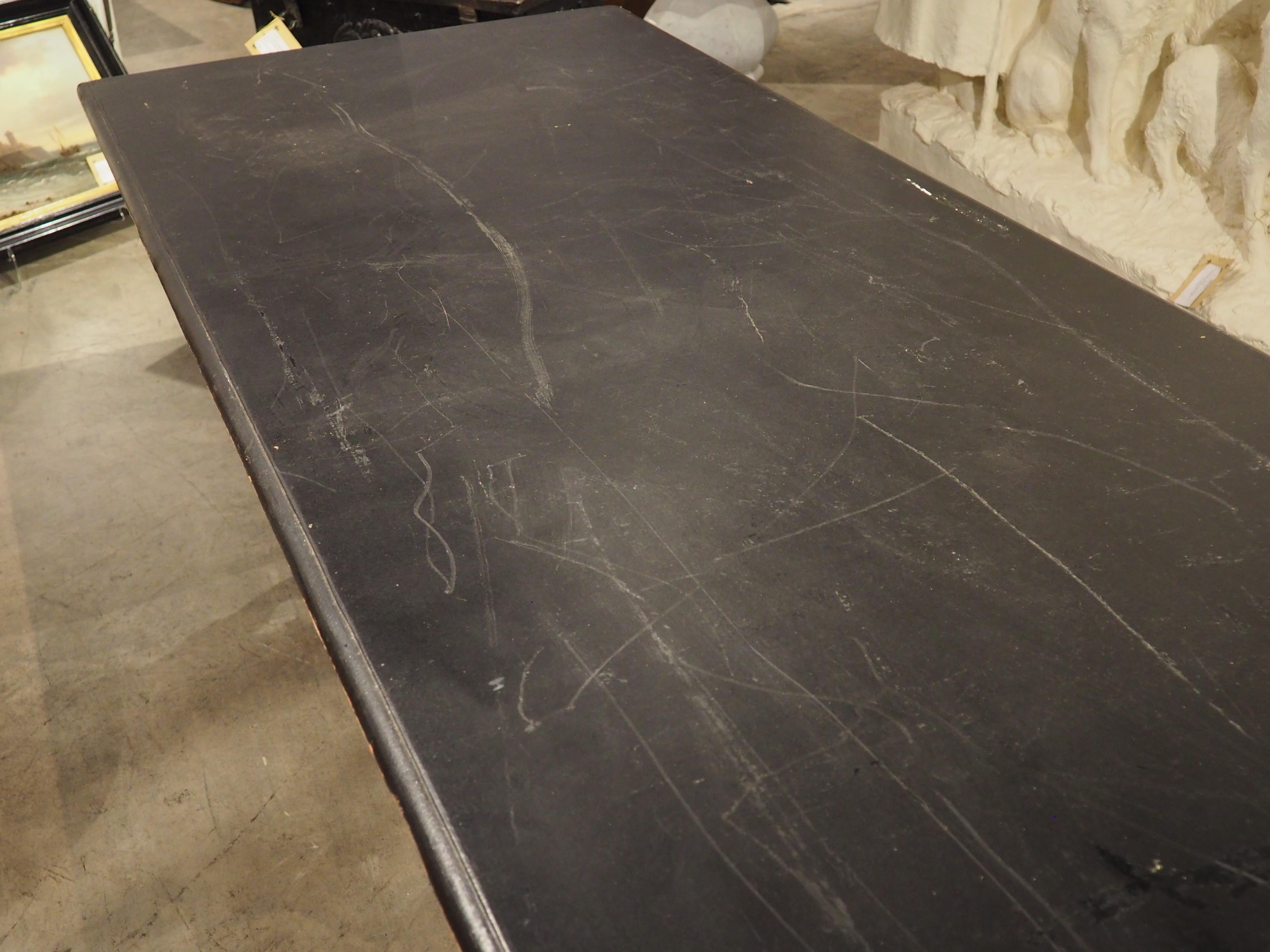 A Long, Painted Antique Cast Iron Table from Aix-en-Provence, France Circa 1890 For Sale 14