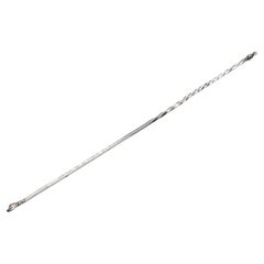 A Long Silver Turkish Torah Pointer, 1905. Judaica yad