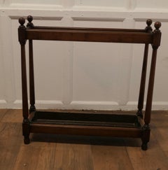 A Long Walnut Stick Stand or Umbrella Stand  This is a good Umbrella stand, it i