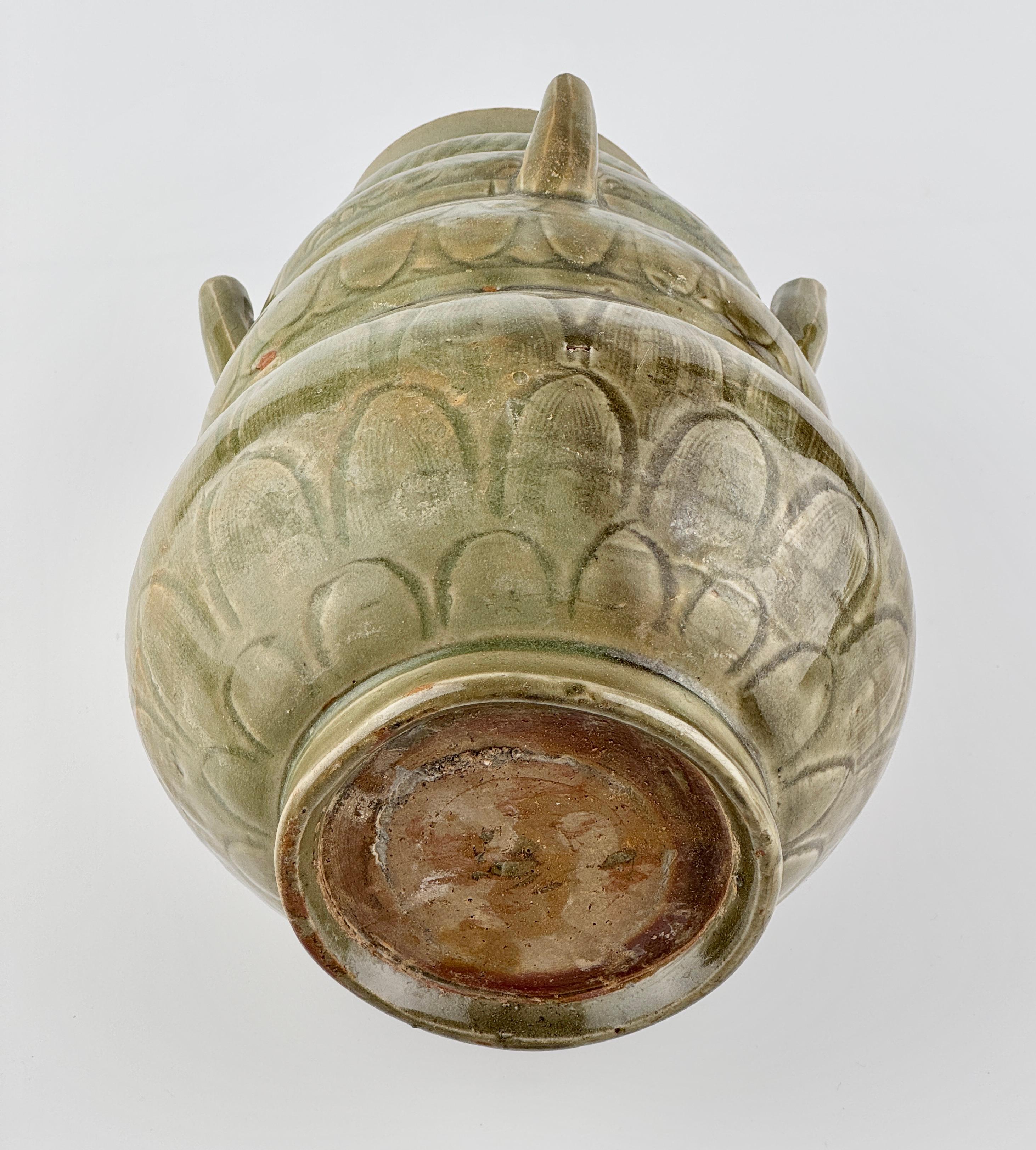 Glazed A Longquan Celadon Five-spouted Jar, Northern Song Dynasty (960~1127) For Sale