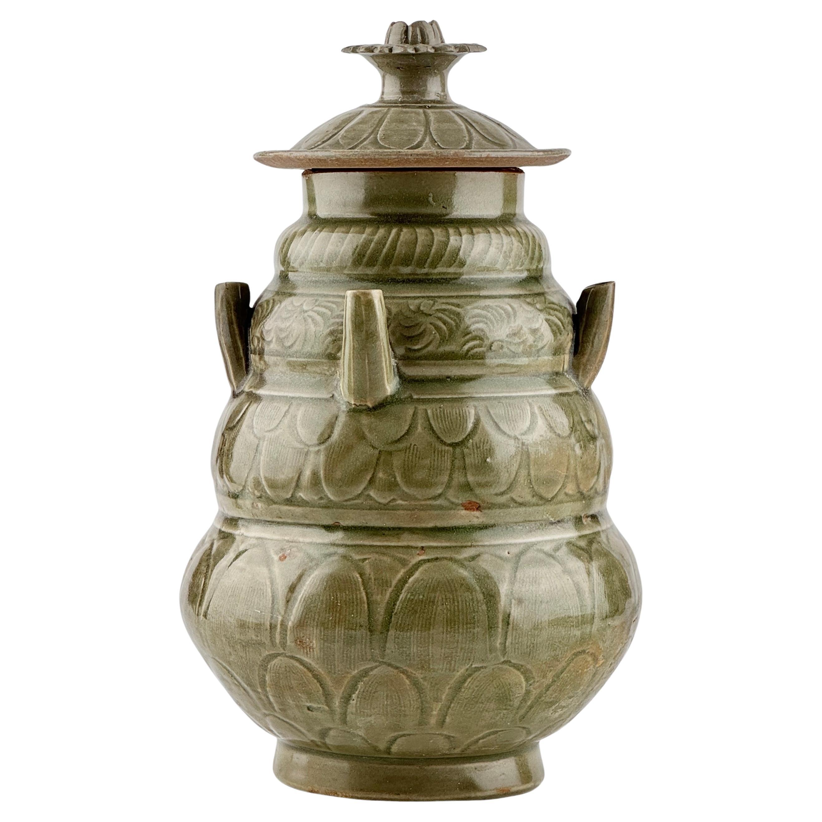 Vaso a cinque becchi in celadon Longquan, dinastia Song settentrionale (960~1127)