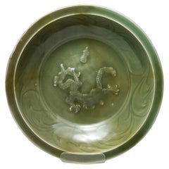 Antique A Longquan Celadon-Glazed 'Dragon' Dish, Yuan Dynasty