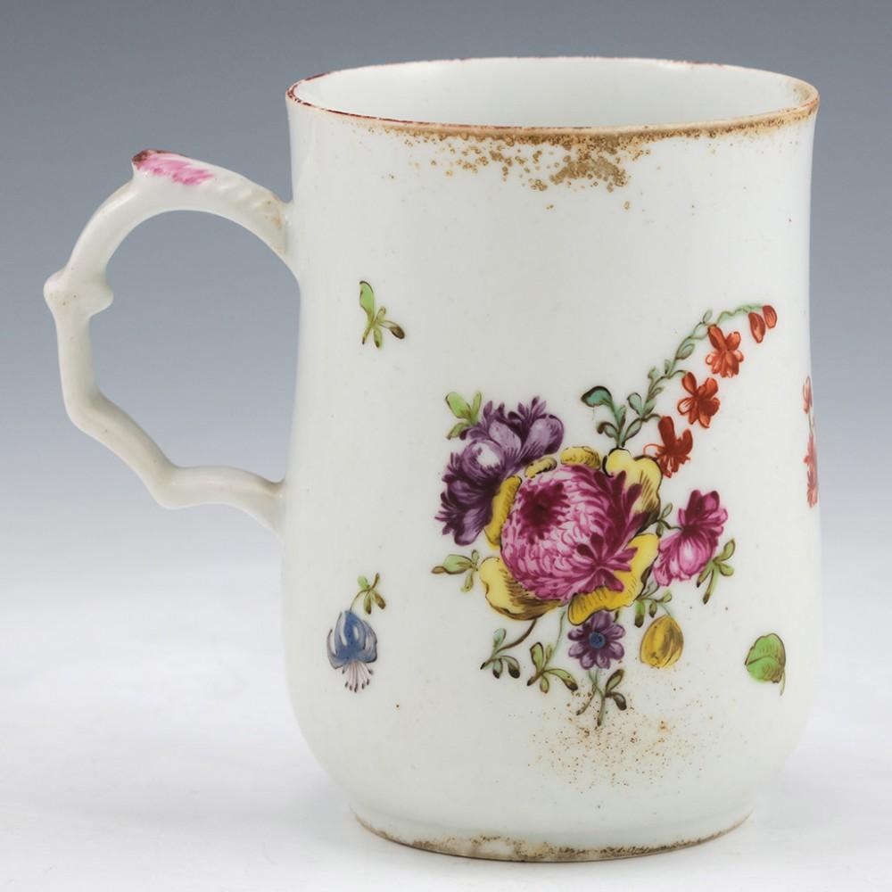 George II A Longton Hall Porcelain Mug, c1760 For Sale