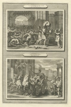 A Lord Trampled at Samaria and the Death of Jezebel, Pieter Mortier, circa 1700