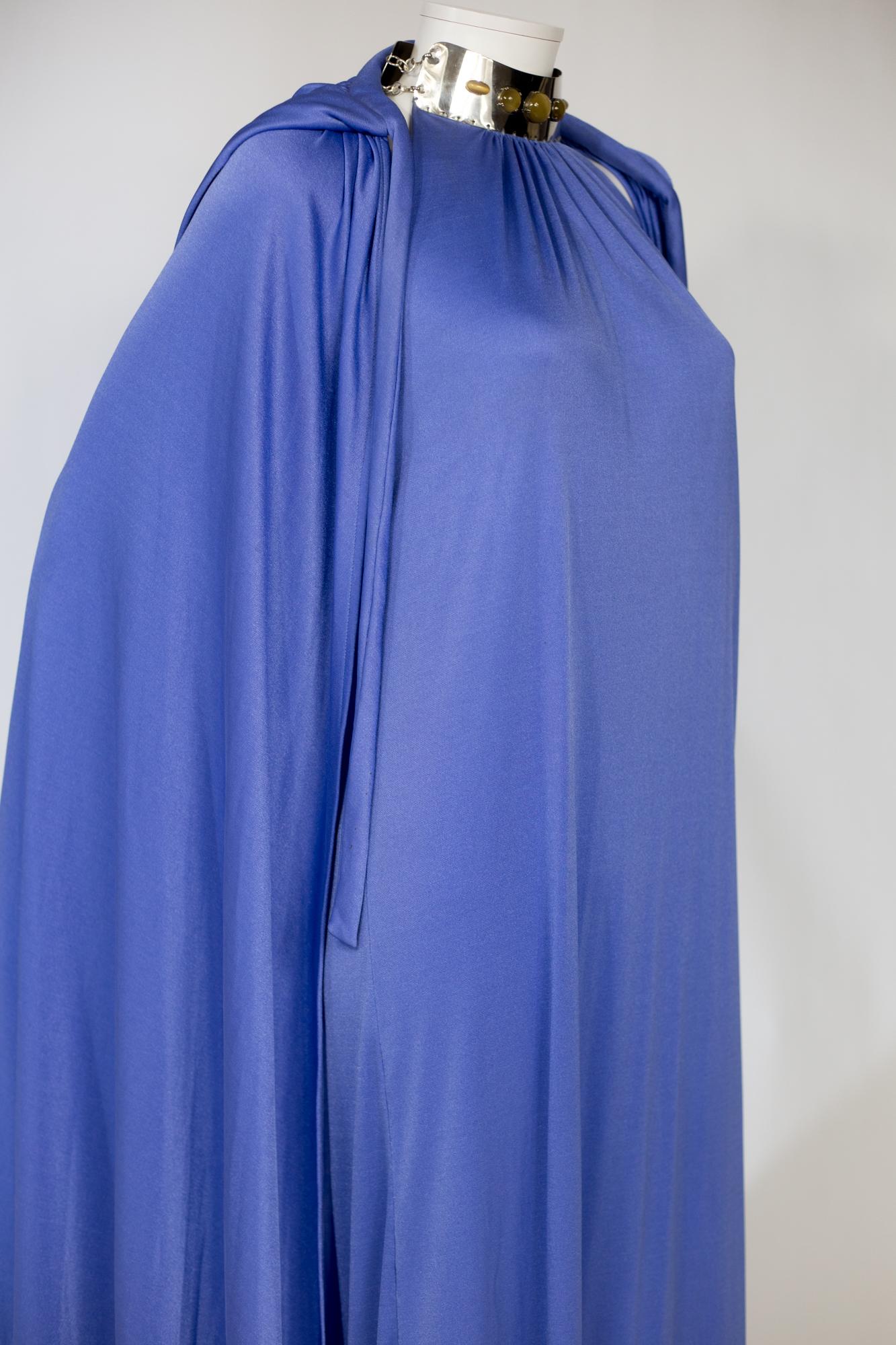 A Loris Azzaro French Couture Evening Dress In Lavender Silk Jersey Circa 1980 6