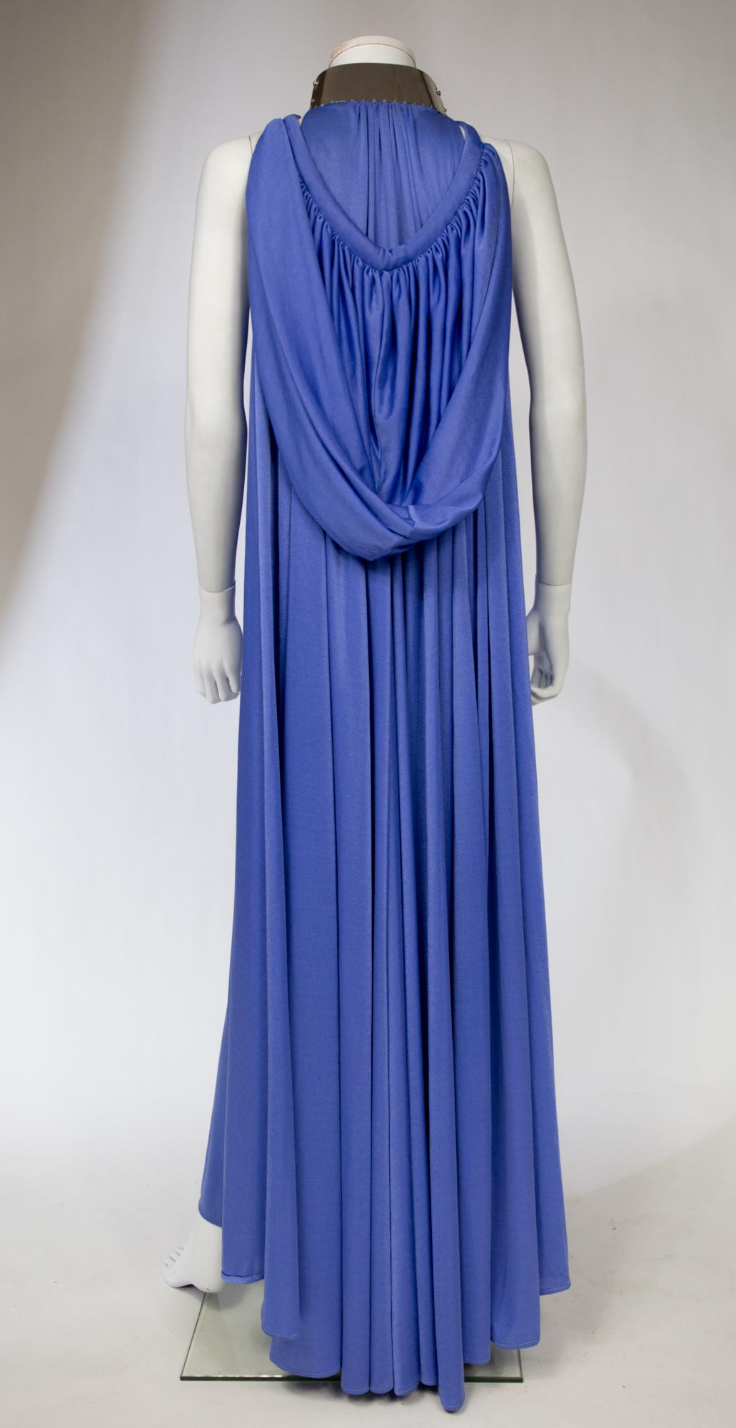 A Loris Azzaro French Couture Evening Dress In Lavender Silk Jersey Circa 1980 7