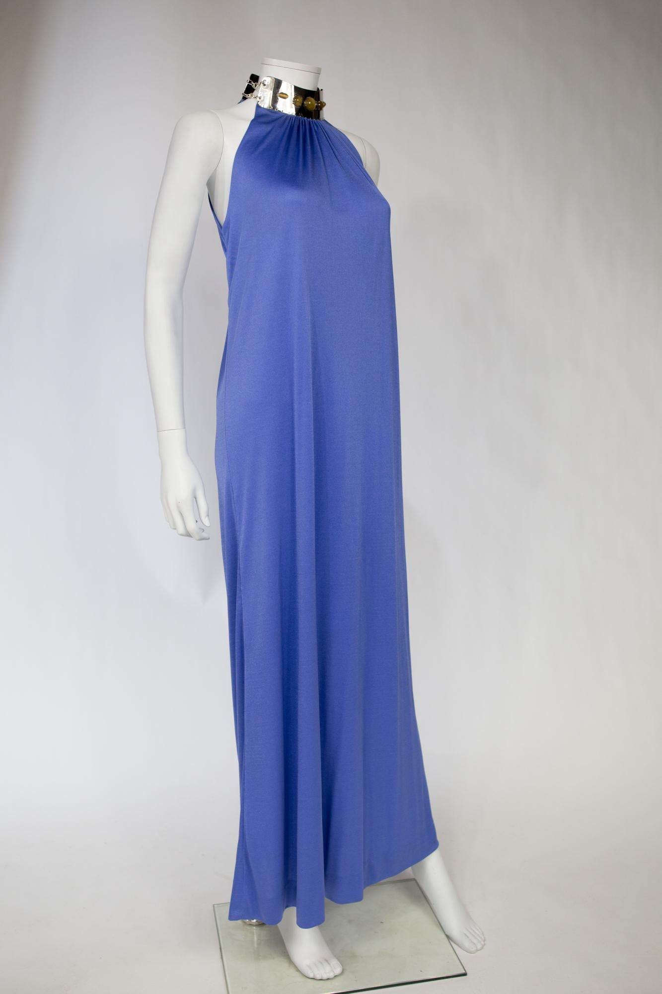 A Loris Azzaro French Couture Evening Dress In Lavender Silk Jersey Circa 1980 9
