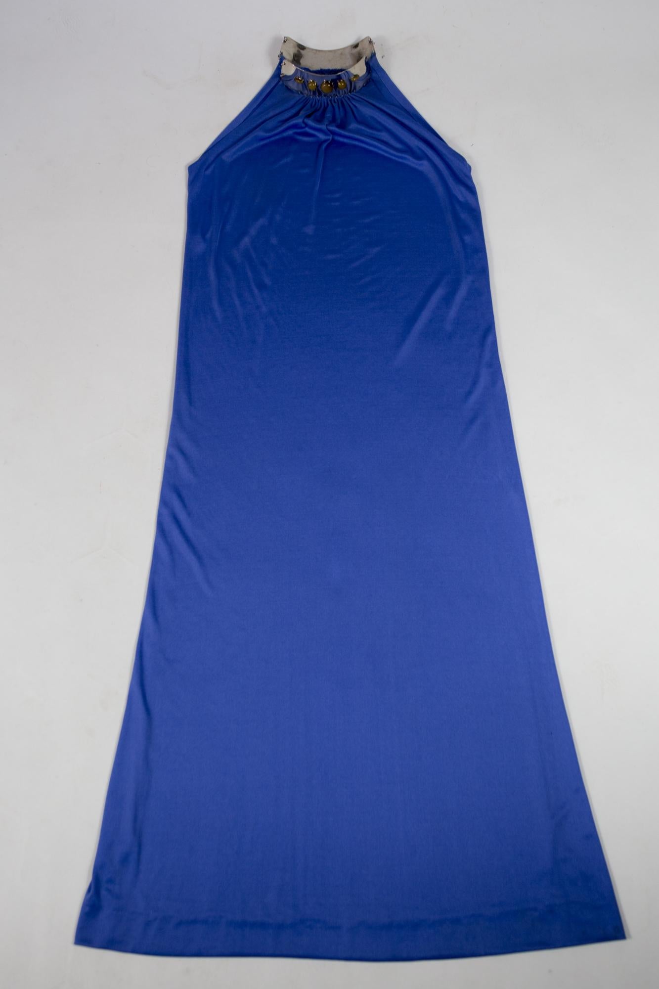 A Loris Azzaro French Couture Evening Dress In Lavender Silk Jersey Circa 1980 14