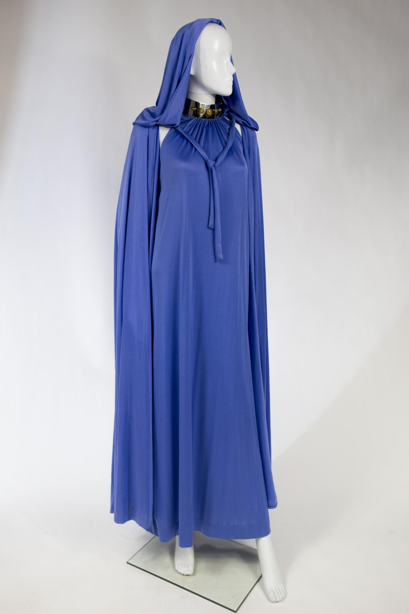 Purple A Loris Azzaro French Couture Evening Dress In Lavender Silk Jersey Circa 1980