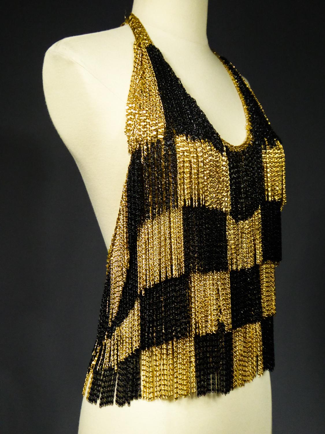 Women's A Loris Azzaro French Couture Top in Lurex Circa 1970 For Sale