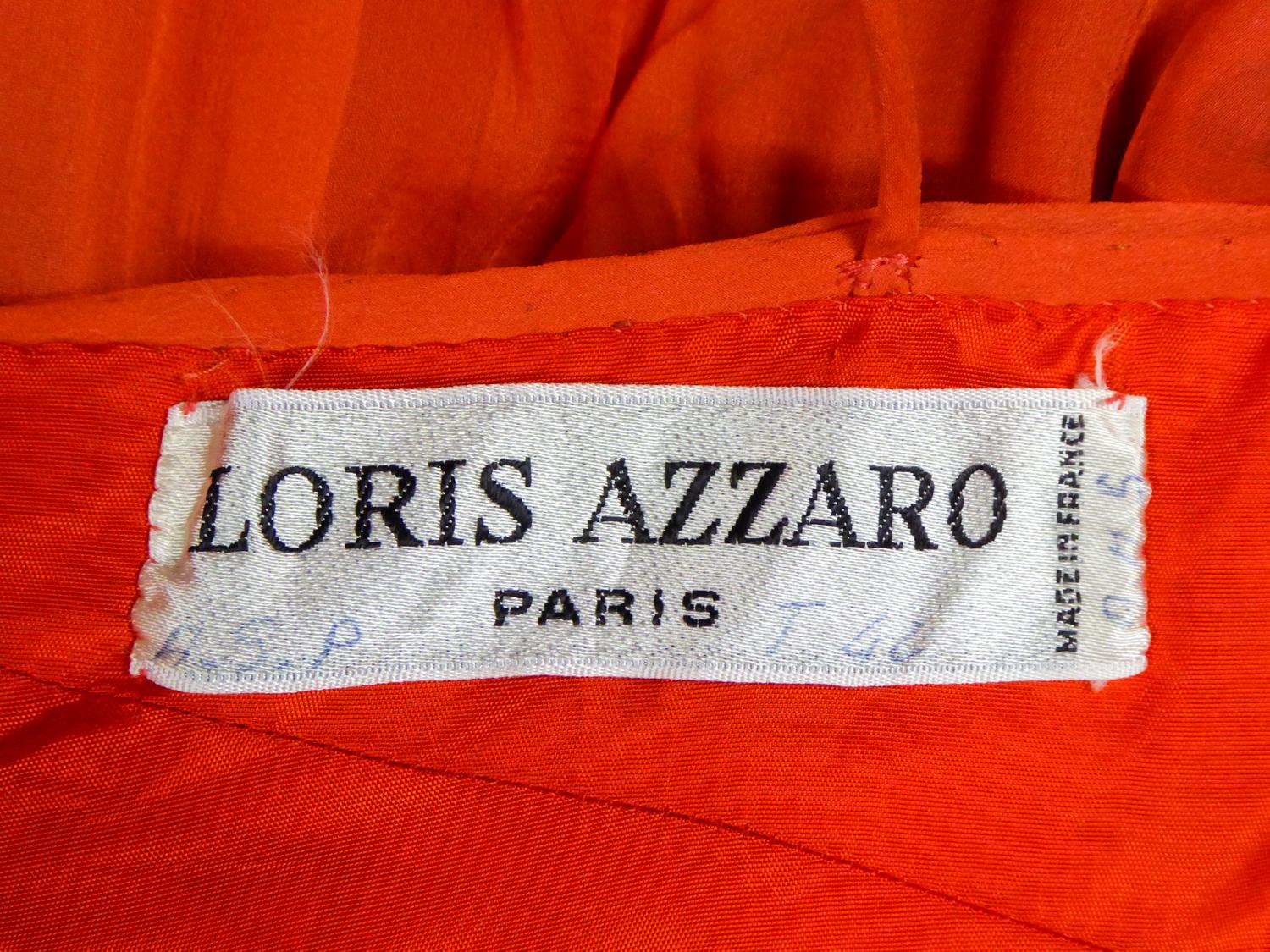 A Loris Azzaro Haute Couture Evening Dress Circa 1980 In Excellent Condition In Toulon, FR