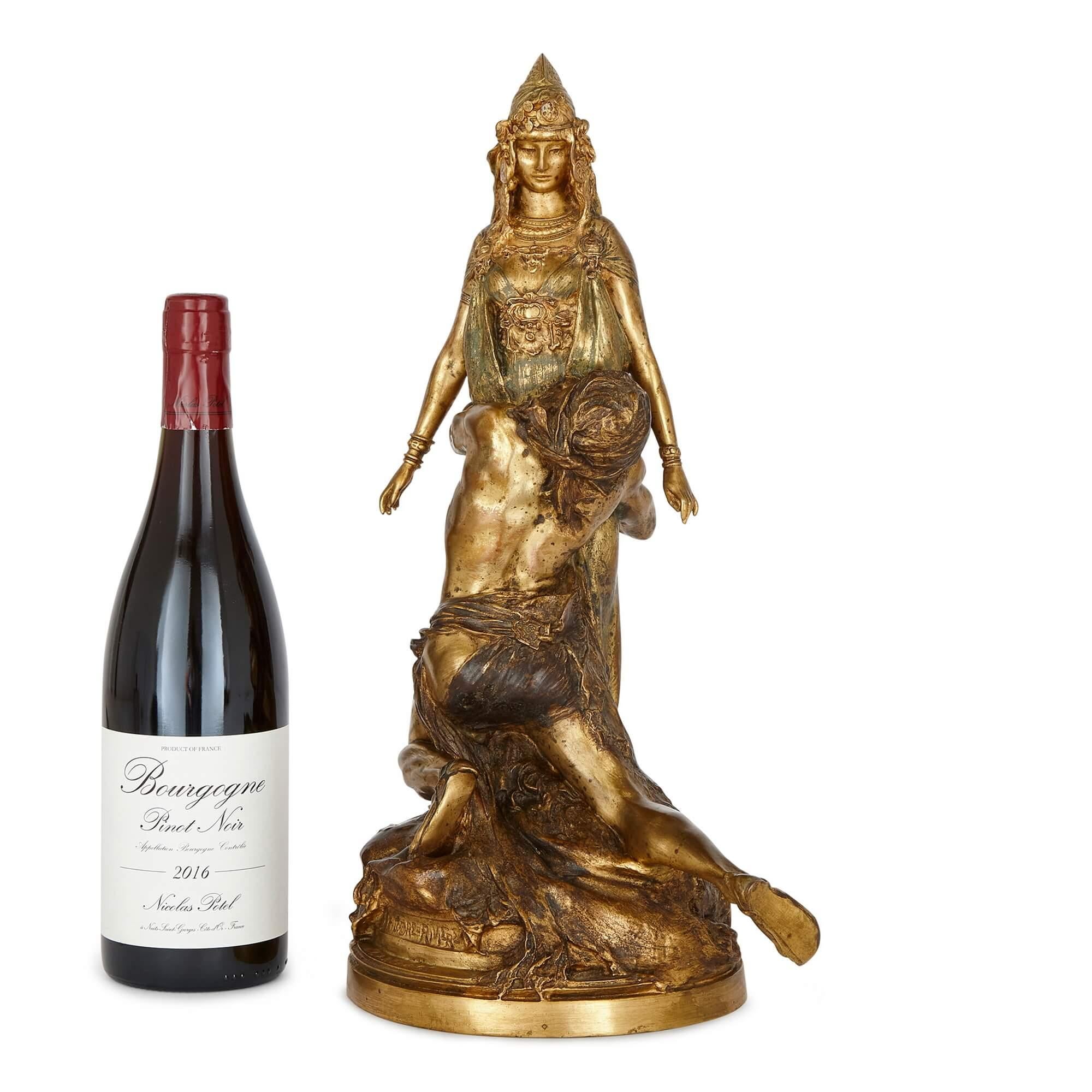 Scultura in bronzo a cera persa di Théodore Rivière, intitolata 