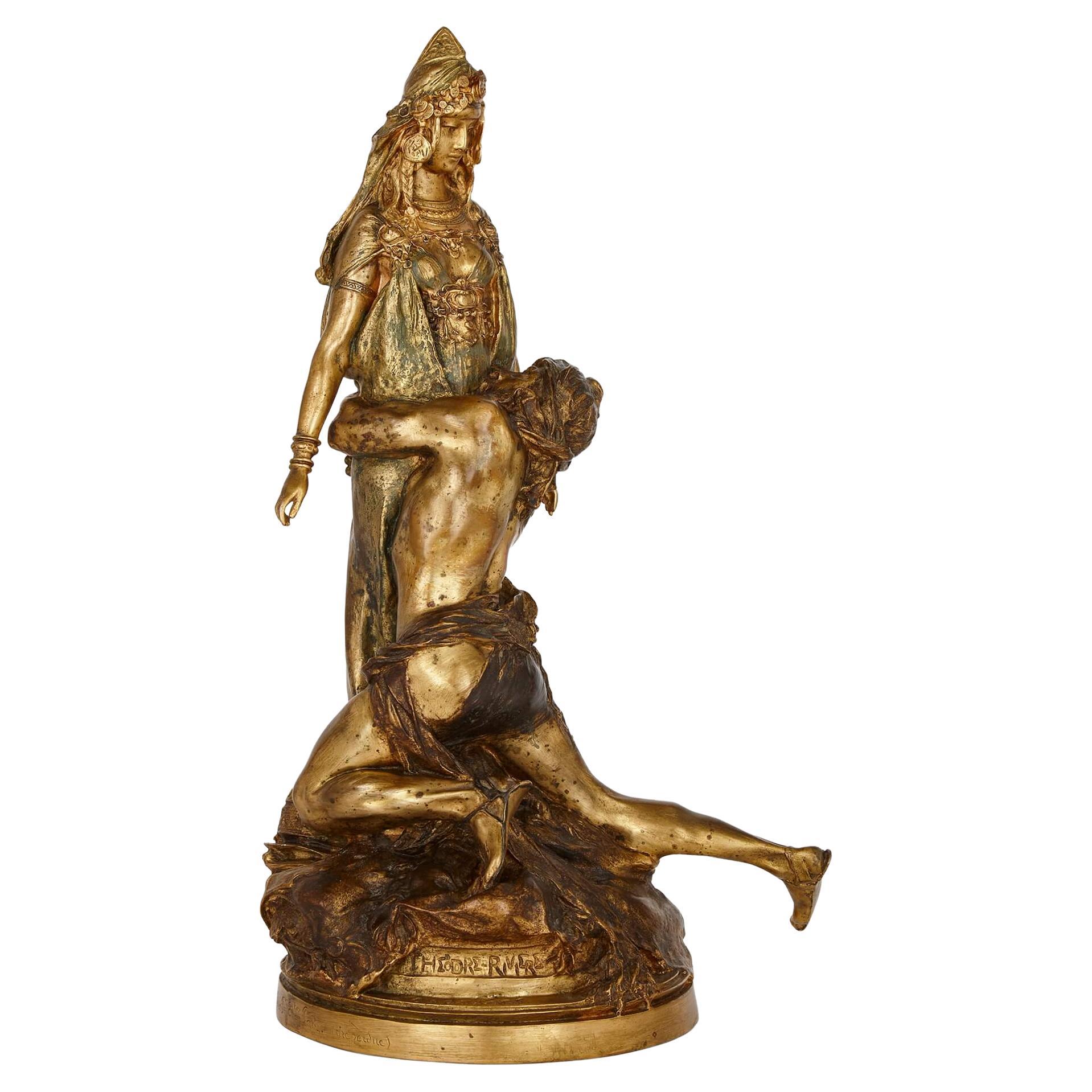 Sculpture en bronze perdue à la cire de Théodore Rivière, intitulée «arthage »