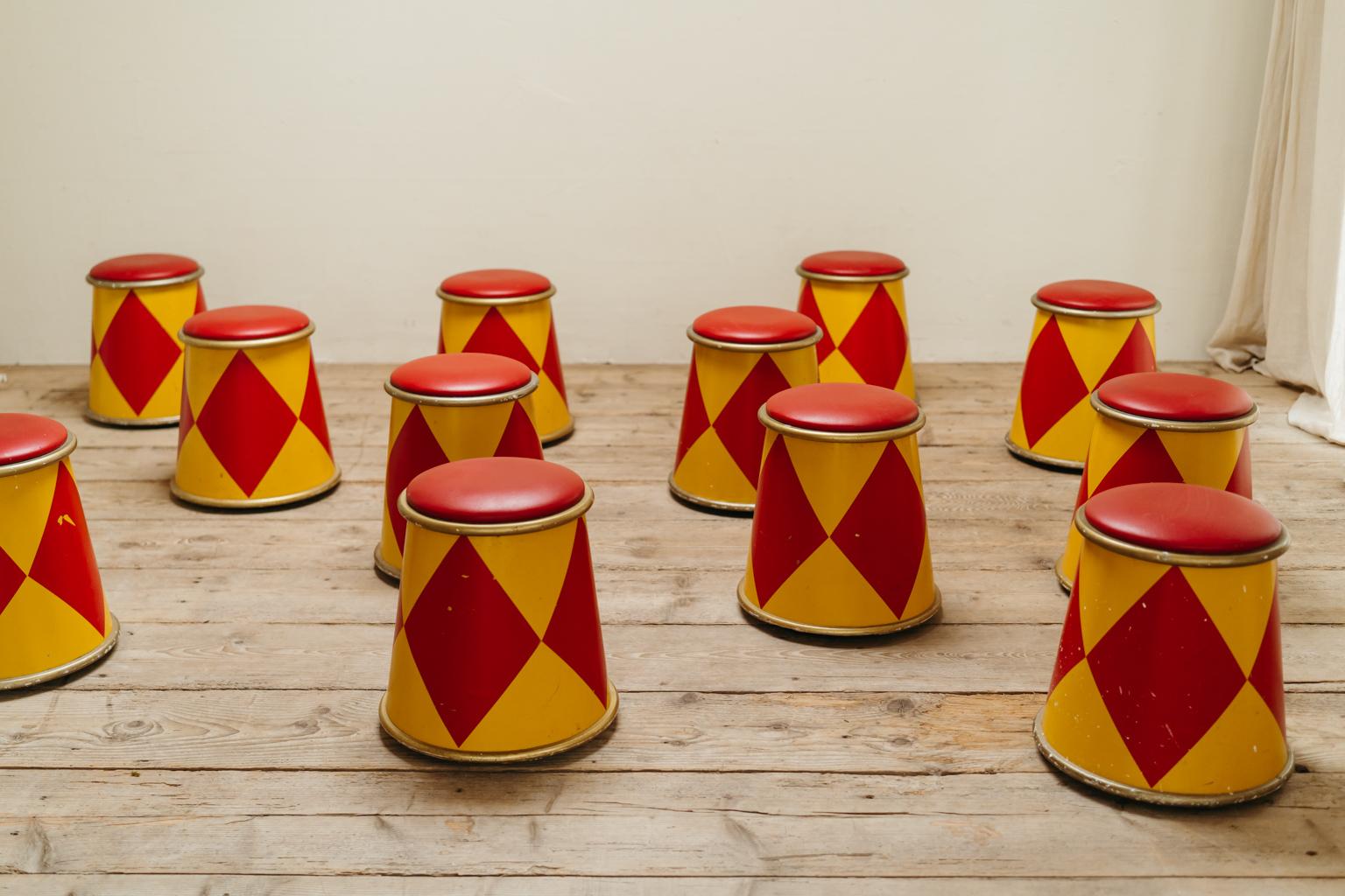 Lot of Twelve 1980's Circus Stools 4