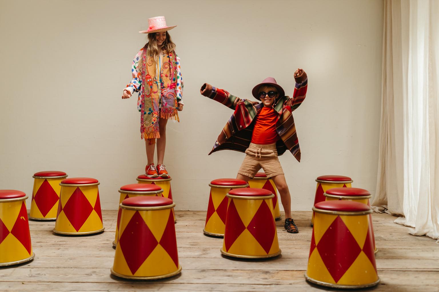 Lot of Twelve 1980's Circus Stools 5