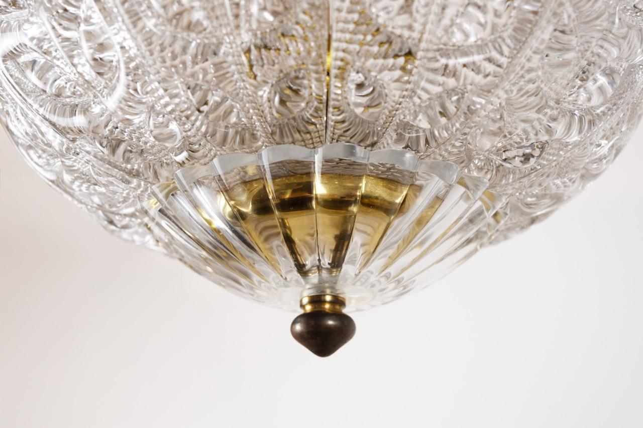 Ottone Ciondolo da soffitto a forma di loto di Carl Fagerlund per Orrefors in vendita