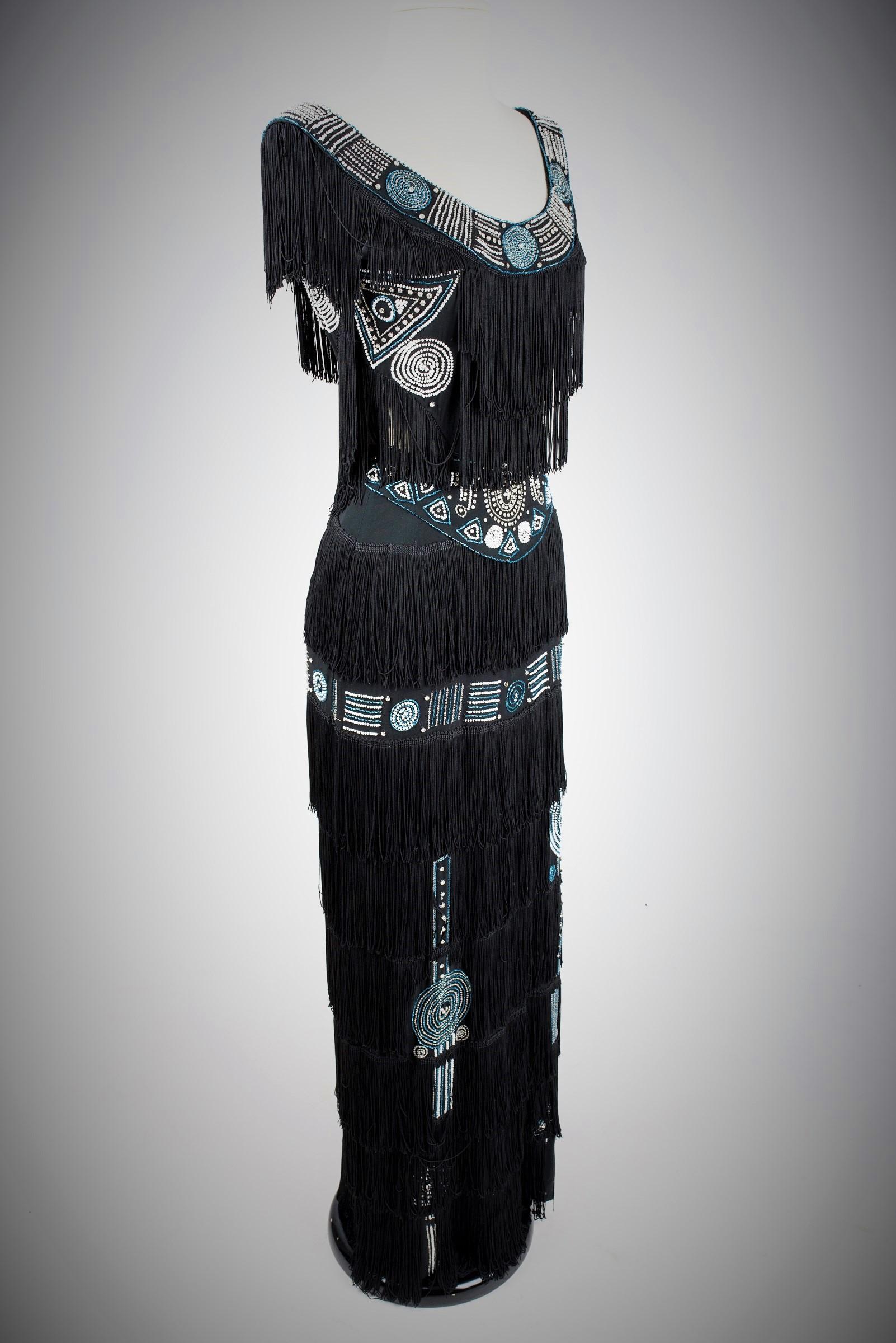 A Louis Féraud Couture Embroidered Evening Dress - Fall Winter 1979 For Sale 6