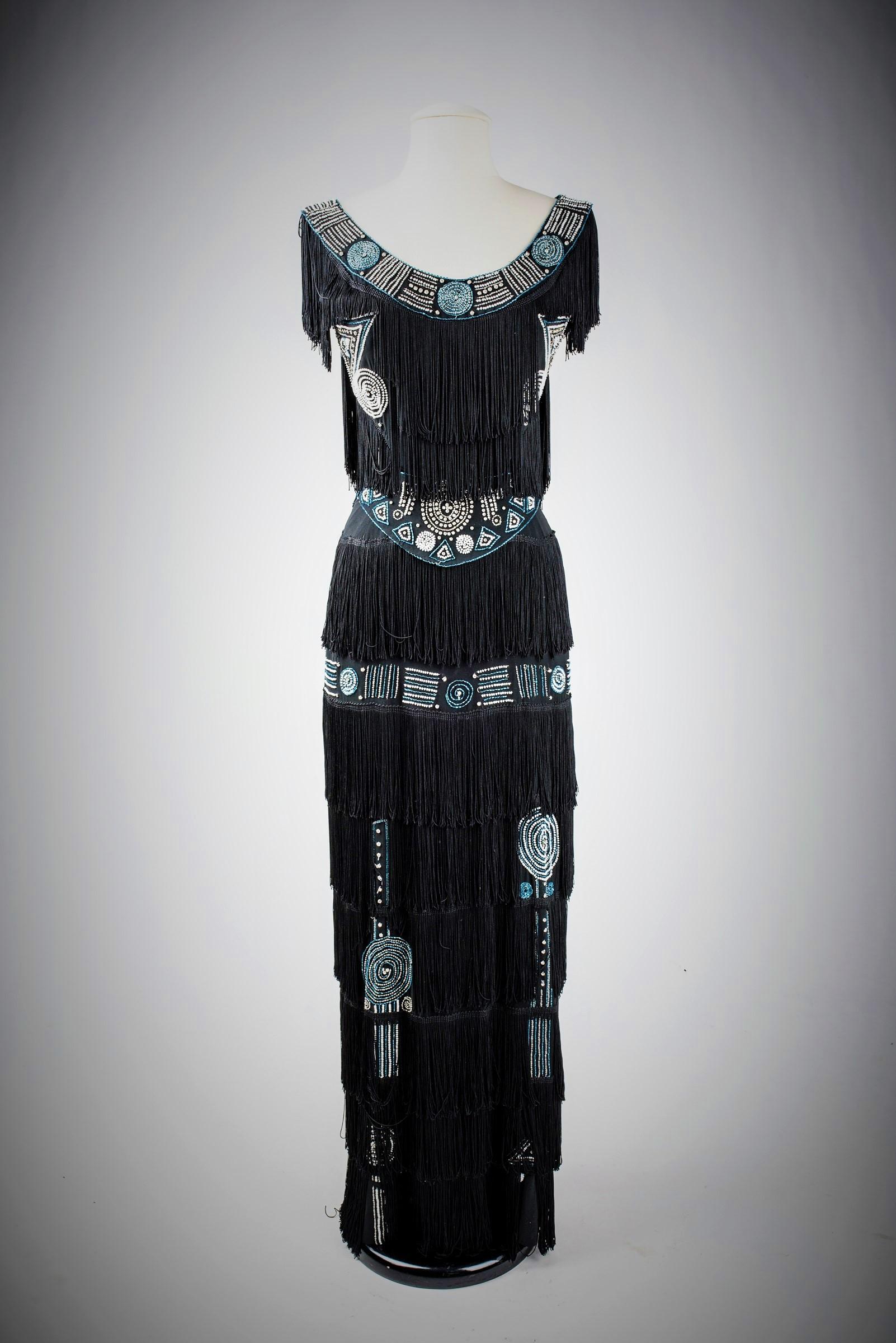 A Louis Féraud Couture Embroidered Evening Dress - Fall Winter 1979 For Sale 1