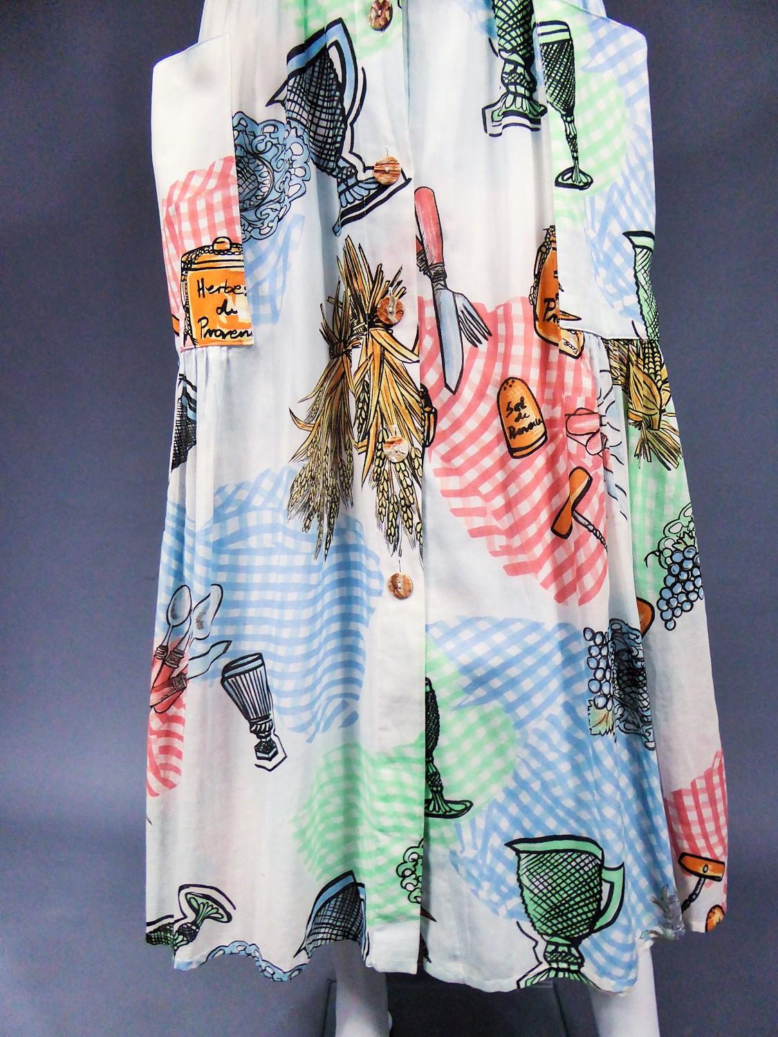Robe Louis Féraud en polyamide imprimé Circa 1970 en vente 5