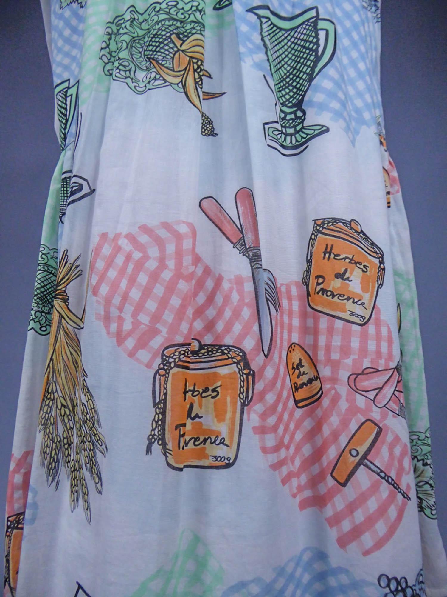 A Louis Féraud Dress in Printed Polyamide Circa 1970 For Sale 5