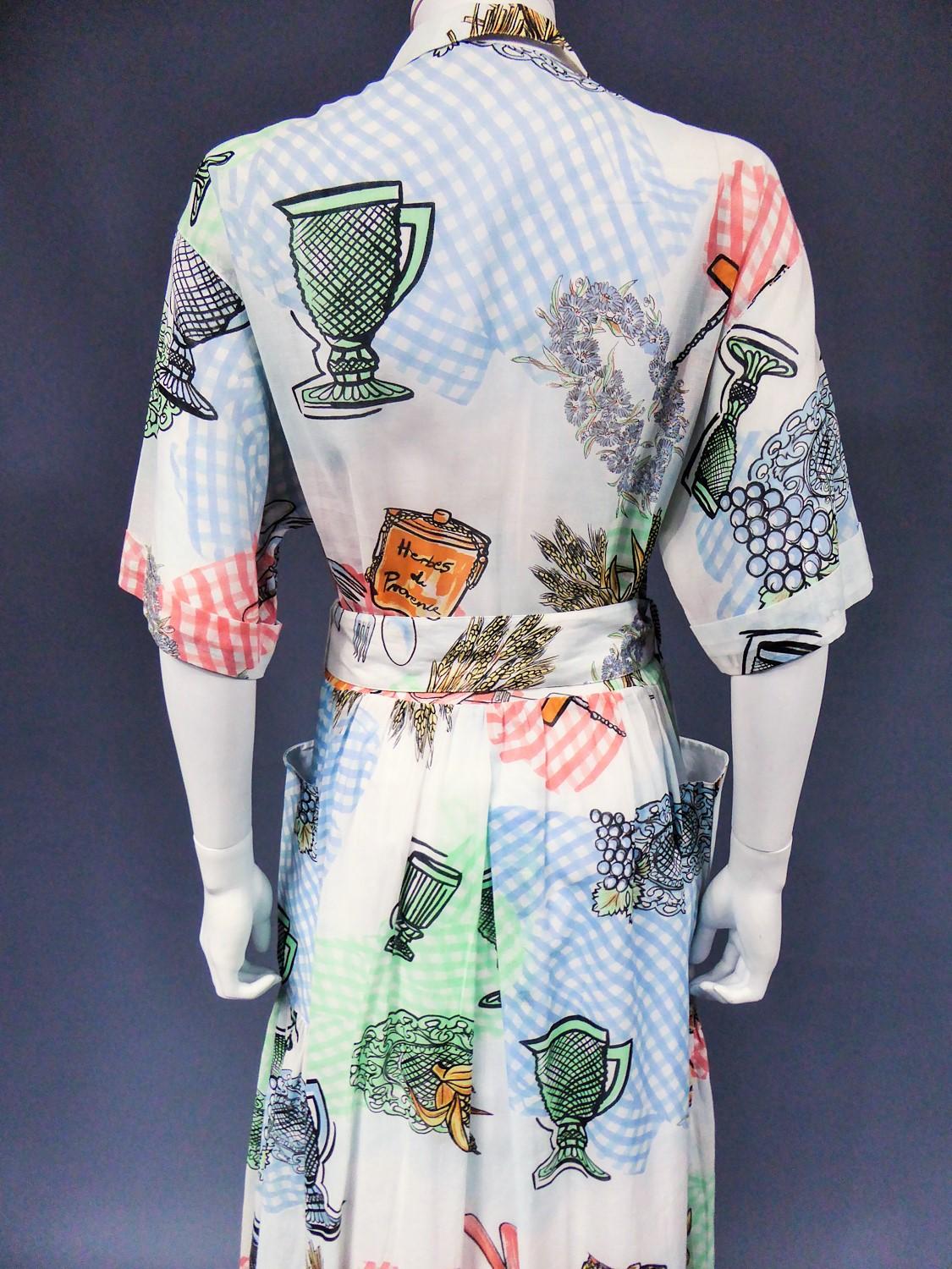 Robe Louis Féraud en polyamide imprimé Circa 1970 en vente 10