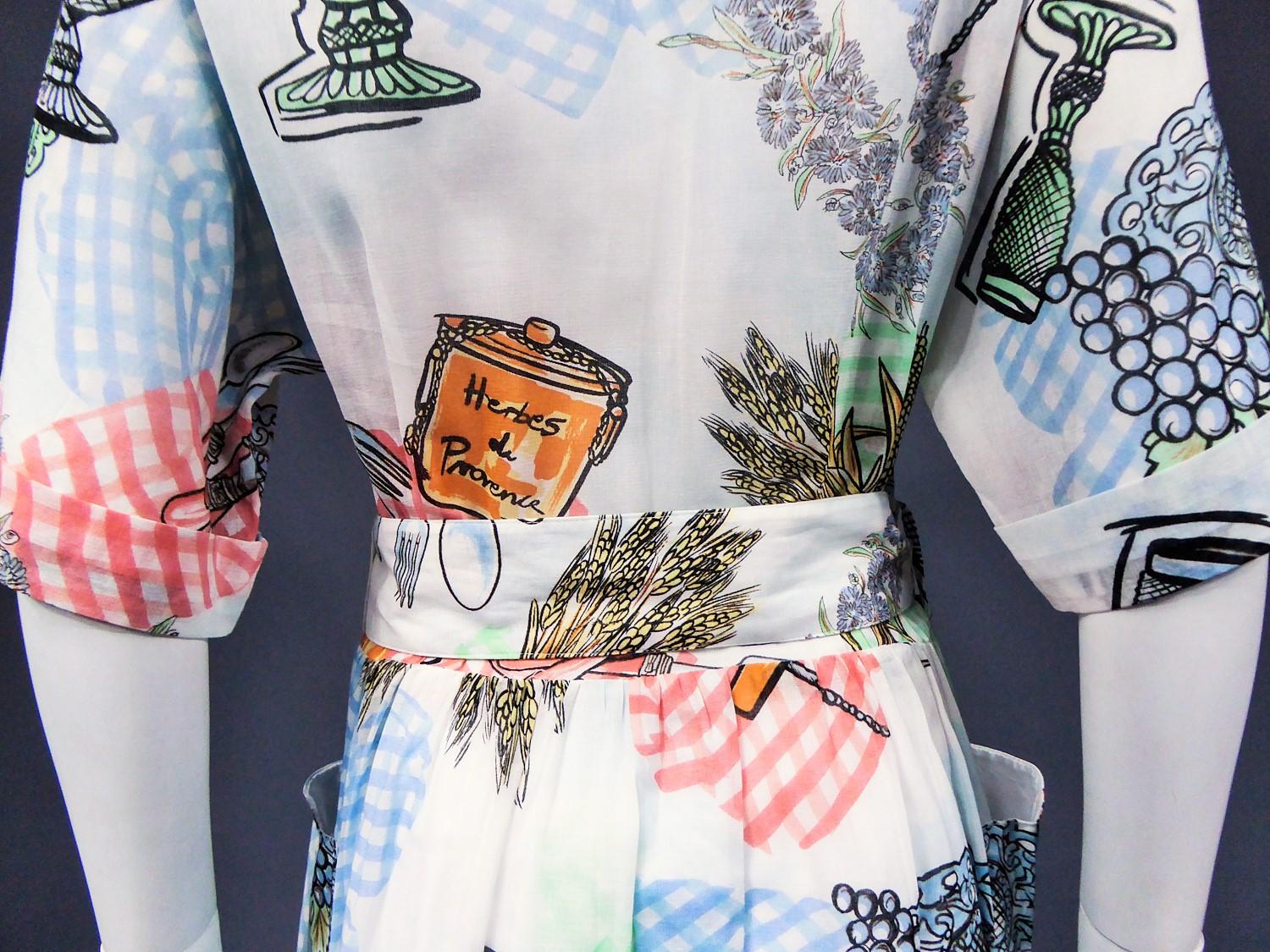 Robe Louis Féraud en polyamide imprimé Circa 1970 en vente 12
