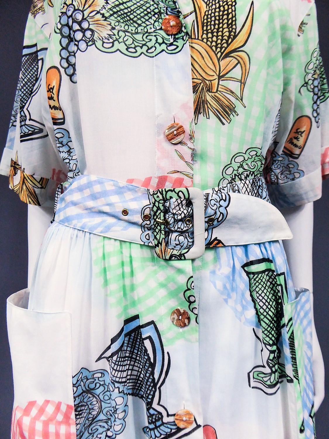 Robe Louis Féraud en polyamide imprimé Circa 1970 en vente 1