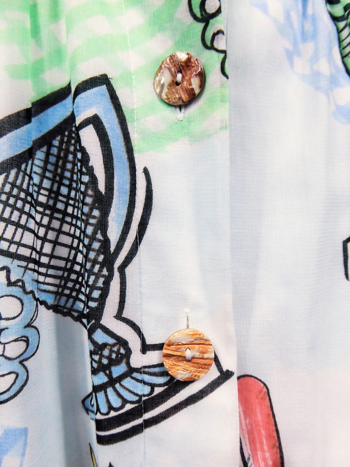 Robe Louis Féraud en polyamide imprimé Circa 1970 en vente 4