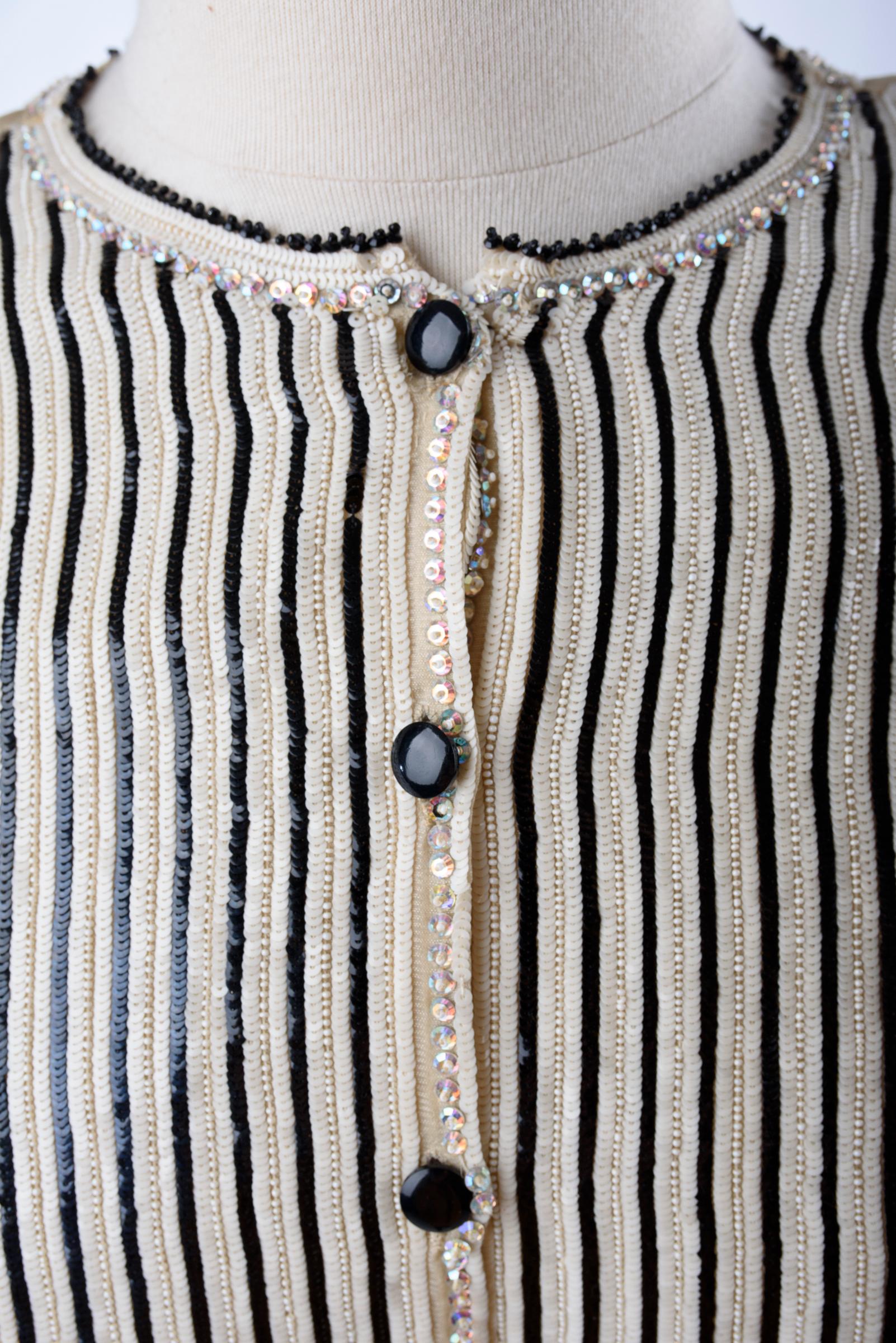 A Louis Féraud Sequin and rhinestone embroidered tunic dress - Fall 1984-1985 For Sale 10