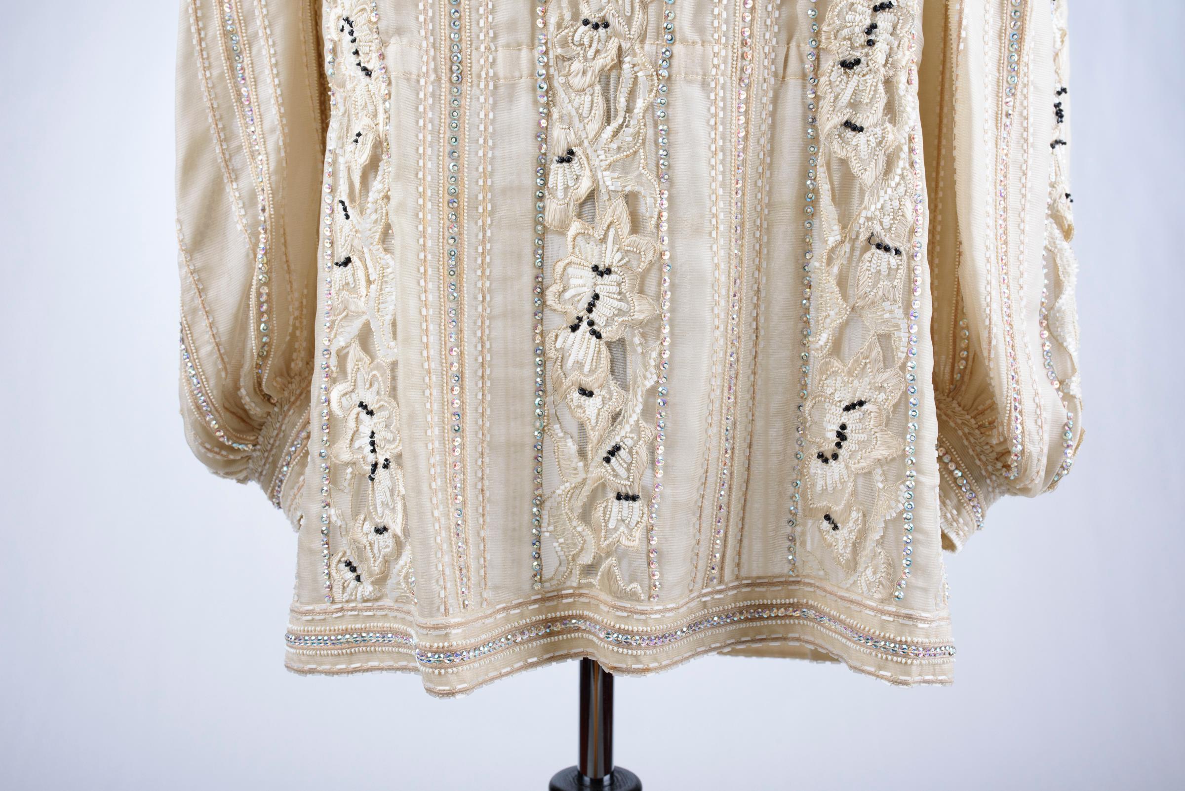 A Louis Féraud Sequin and rhinestone embroidered tunic dress - Fall 1984-1985 For Sale 1