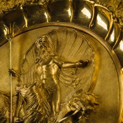 Mid-19th Century Louis-Philippe Gilt-Bronze Charger with Relief