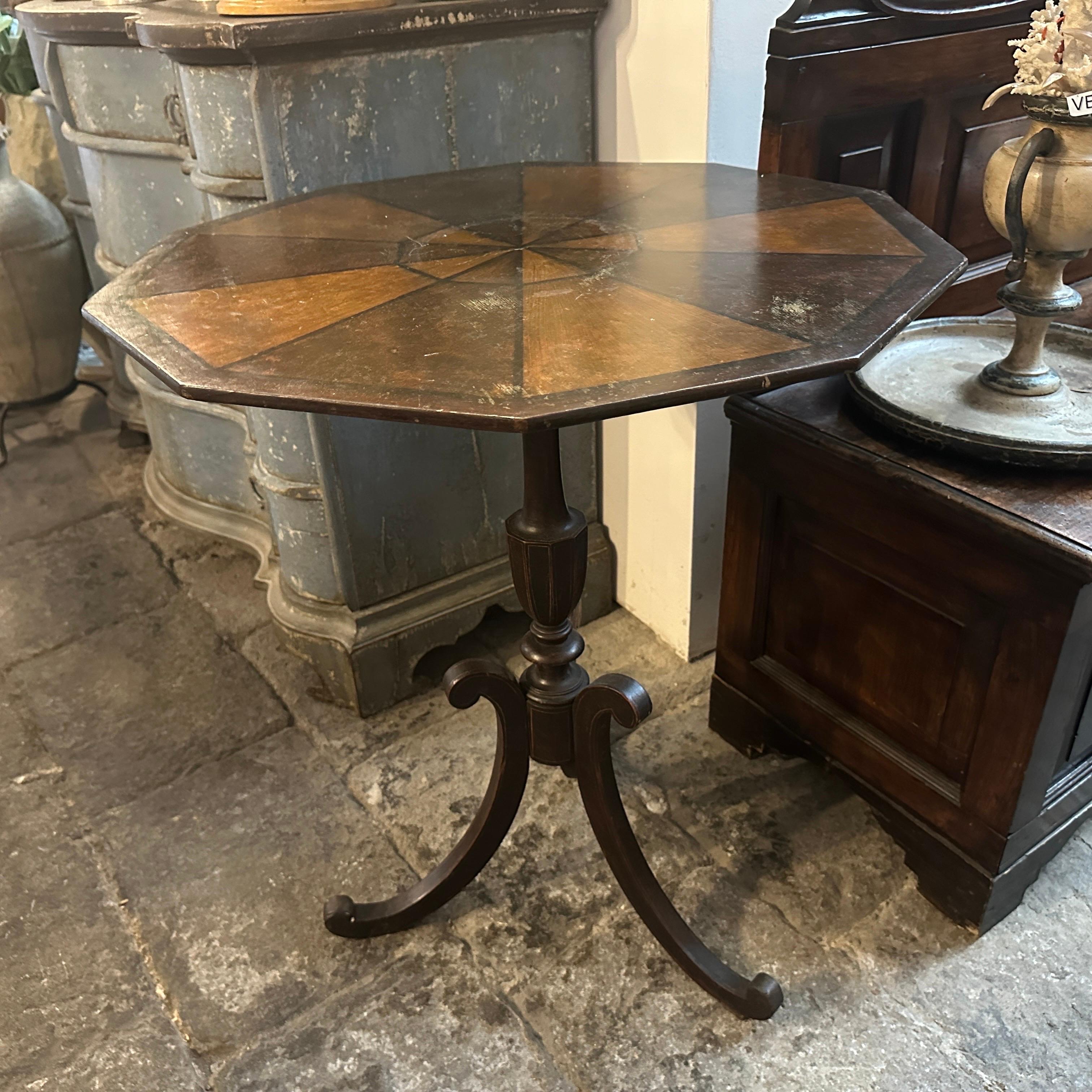 A Louis Philippe Sicilian Octagonal Tilt top Table For Sale 9
