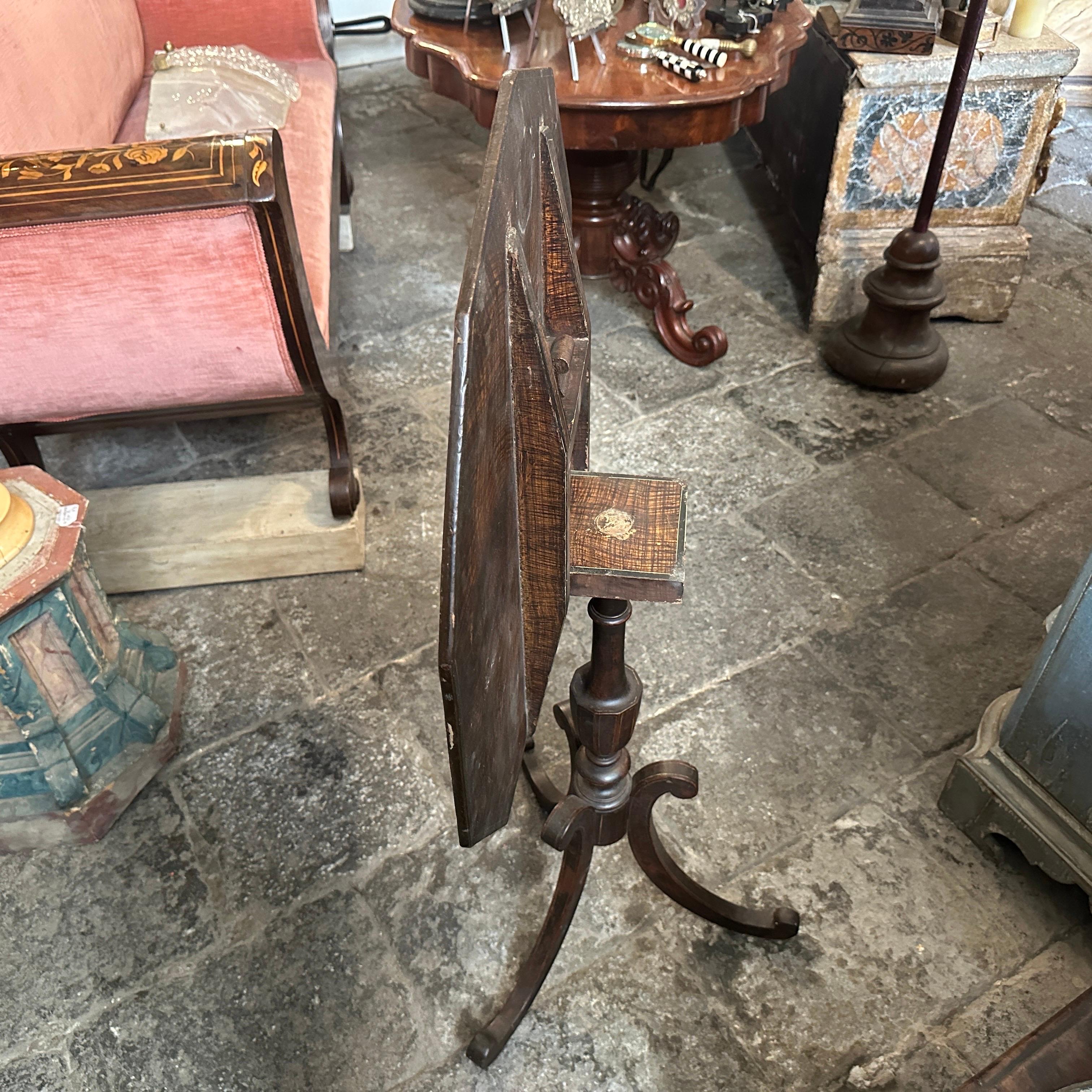 19th Century A Louis Philippe Sicilian Octagonal Tilt top Table For Sale