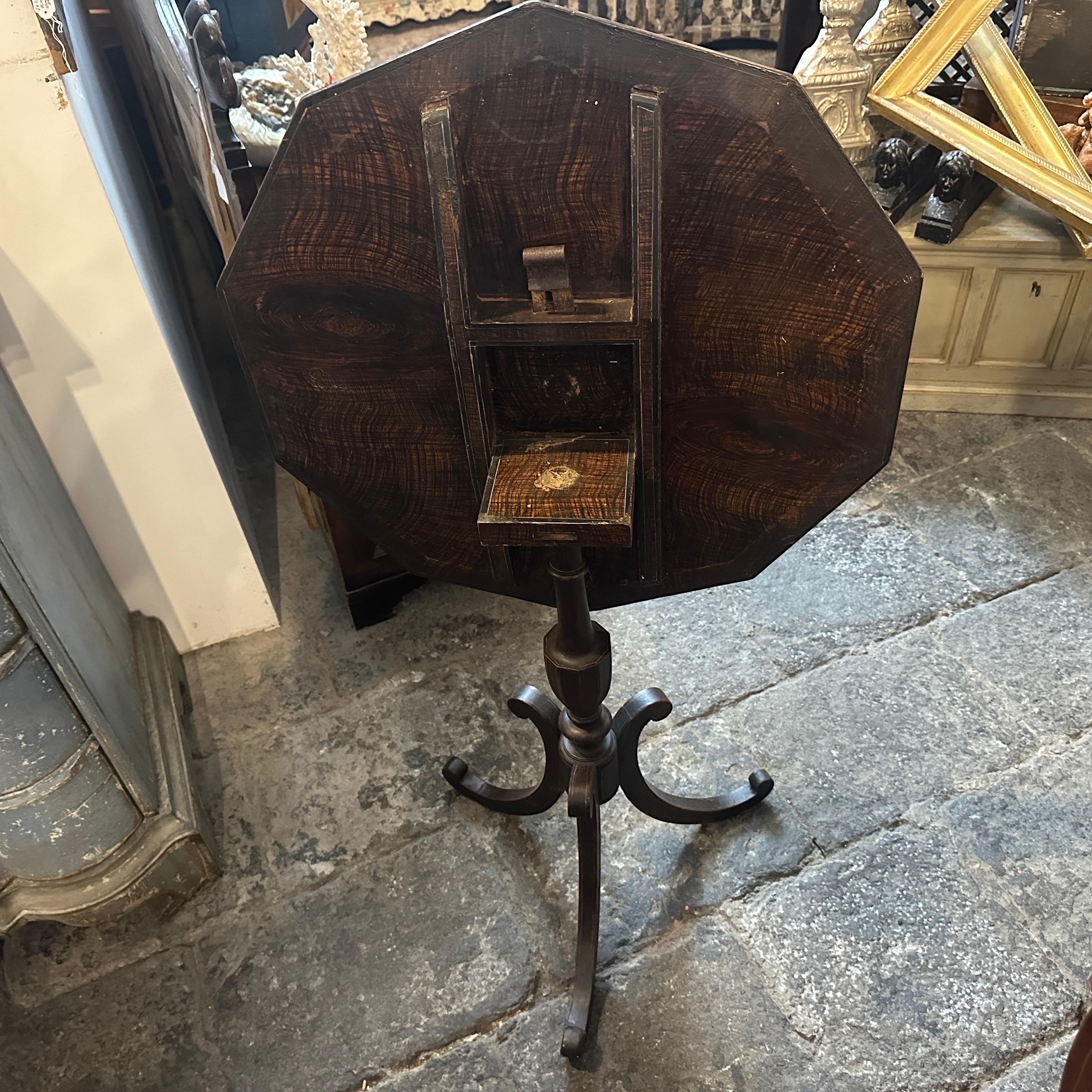 A Louis Philippe Sicilian Octagonal Tilt top Table For Sale 1