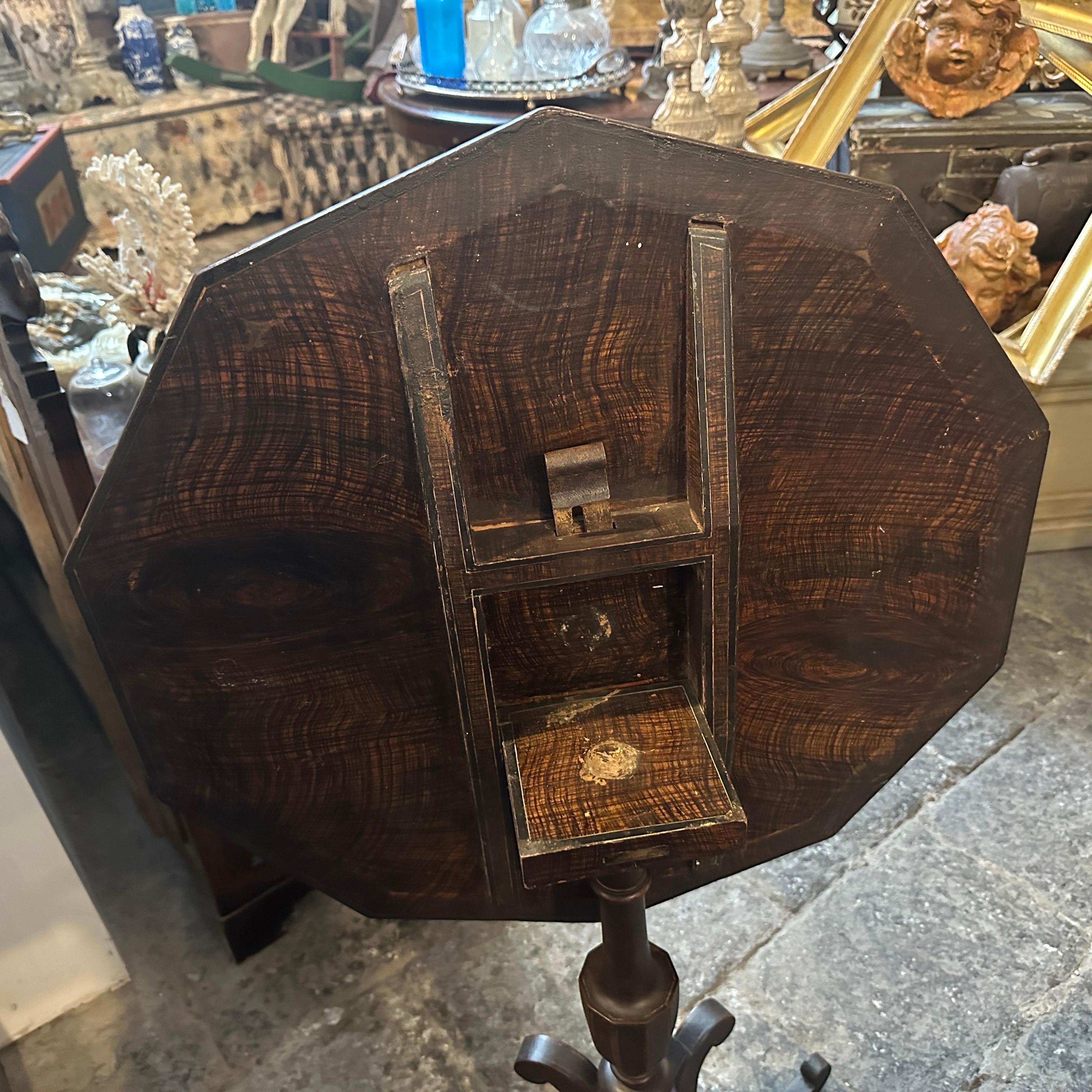 A Louis Philippe Sicilian Octagonal Tilt top Table For Sale 3