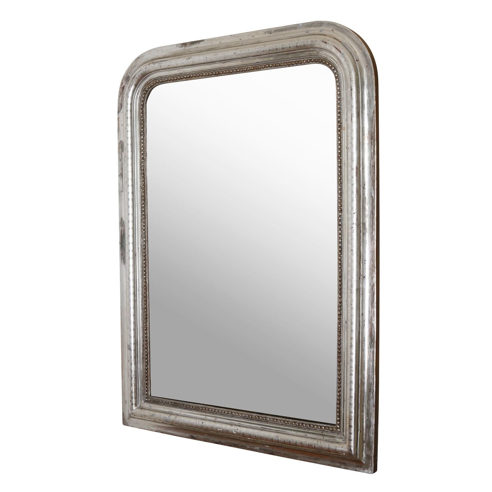 A Louis Philippe Silvered Mirror In Good Condition In New York, NY