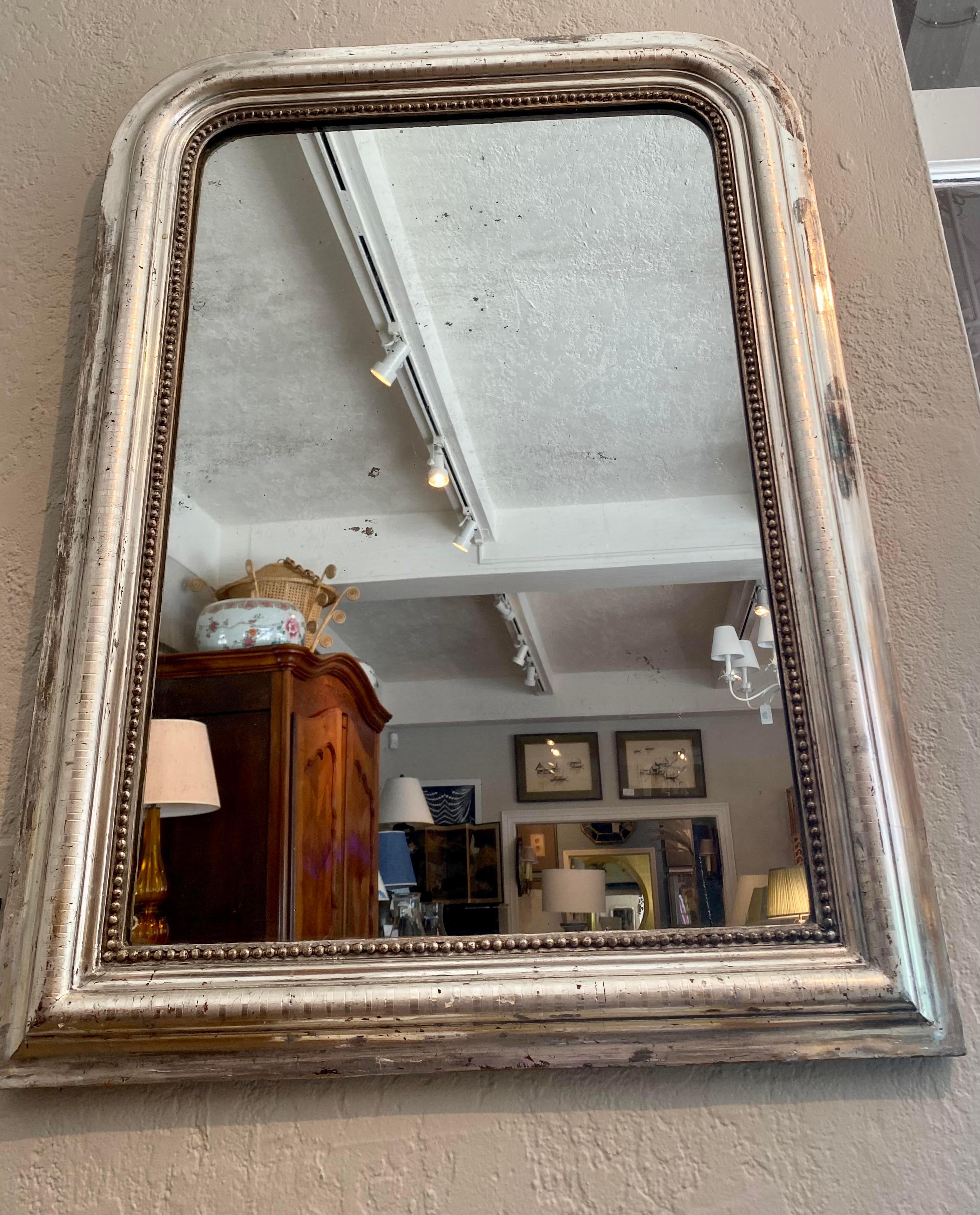 19th Century A Louis Philippe Silvered Mirror