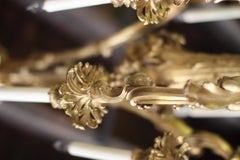 Lustre à neuf lumières de style Louis-Philippe en bronze doré, vers 1900